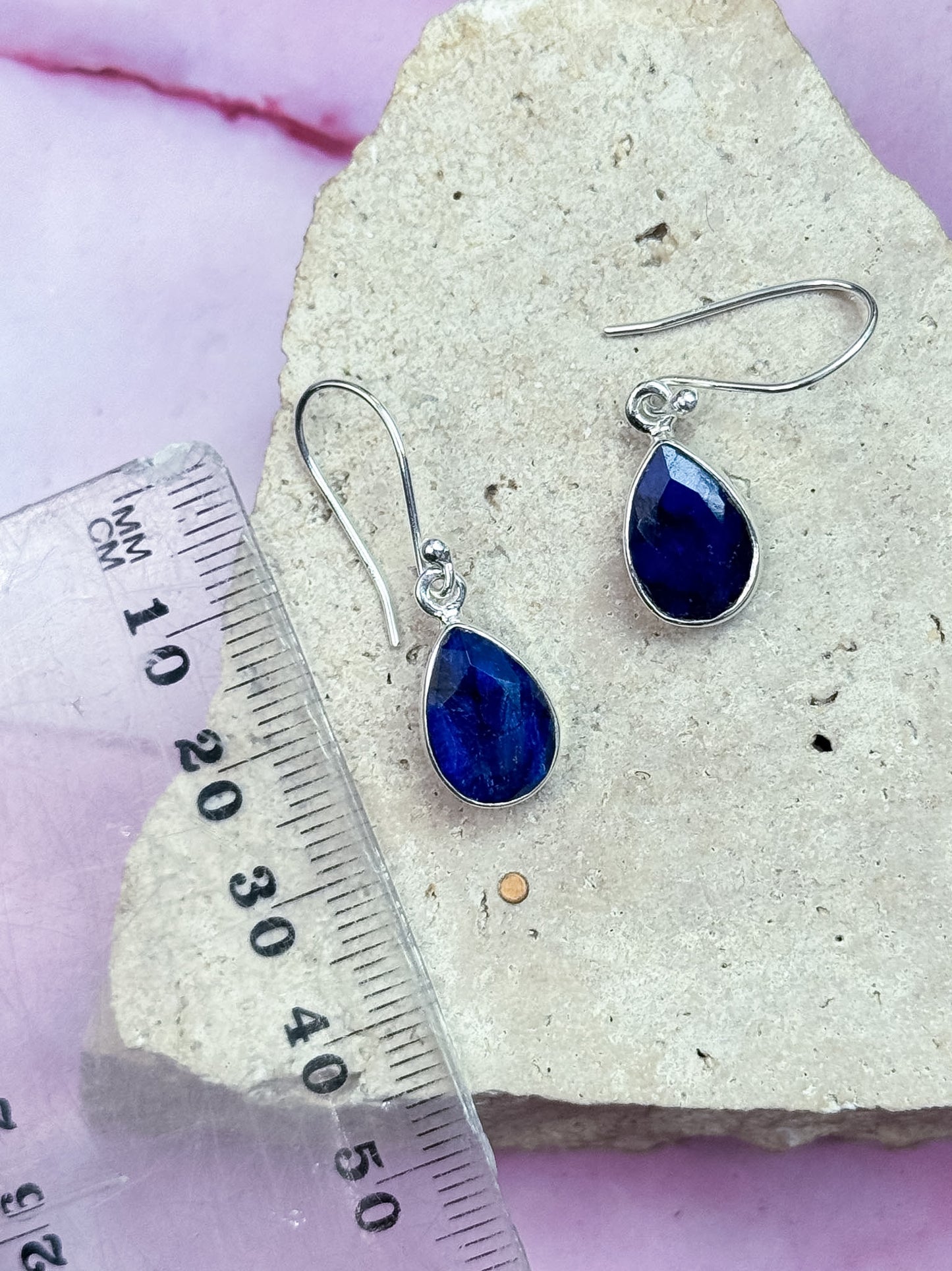 Treated Sapphire Earrings