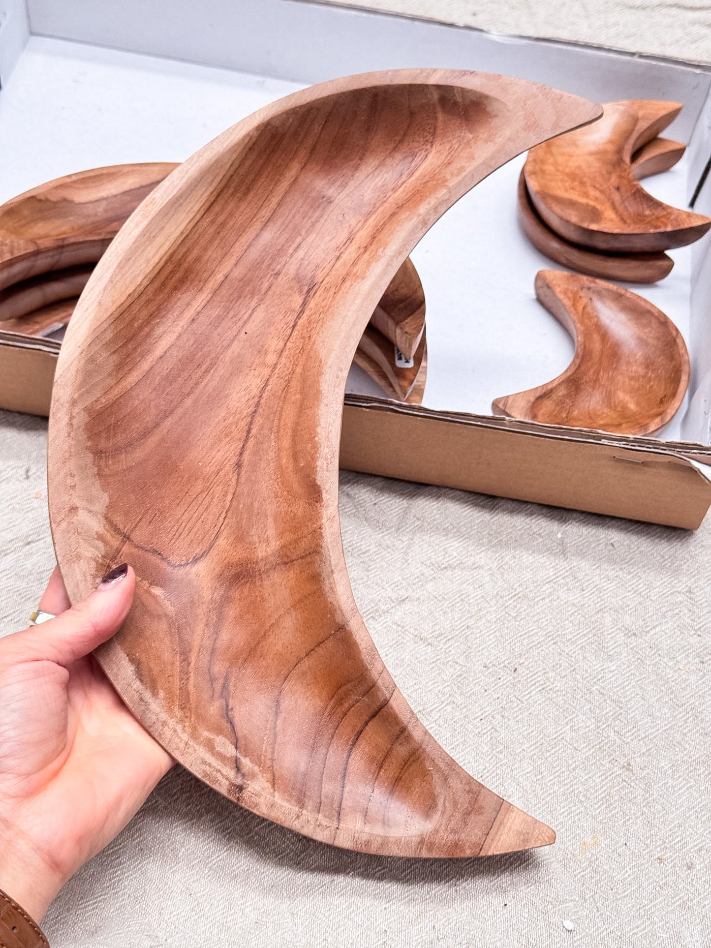 Wooden Moon Bowls