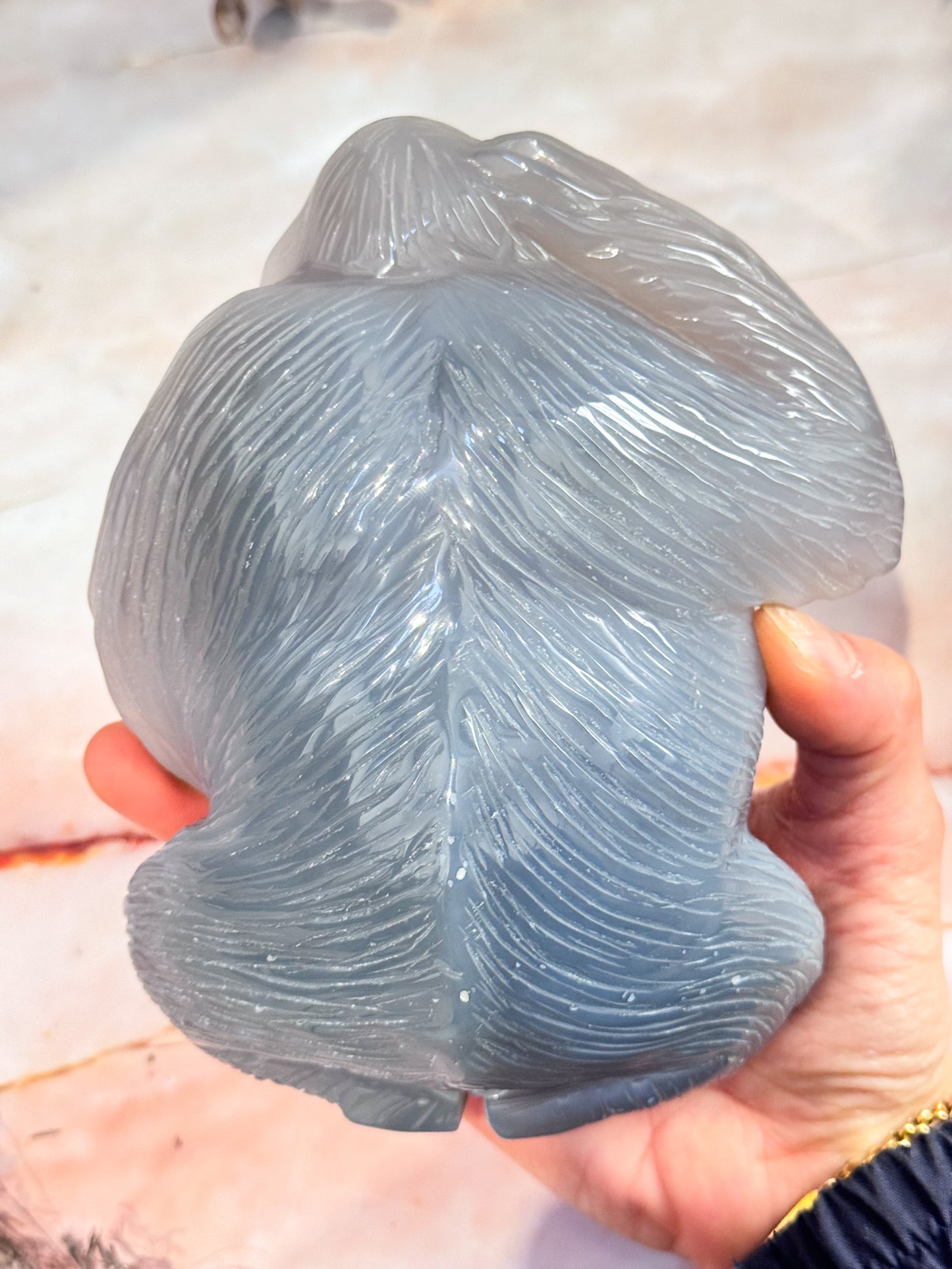 Agate and Quartz Orangutan Carving