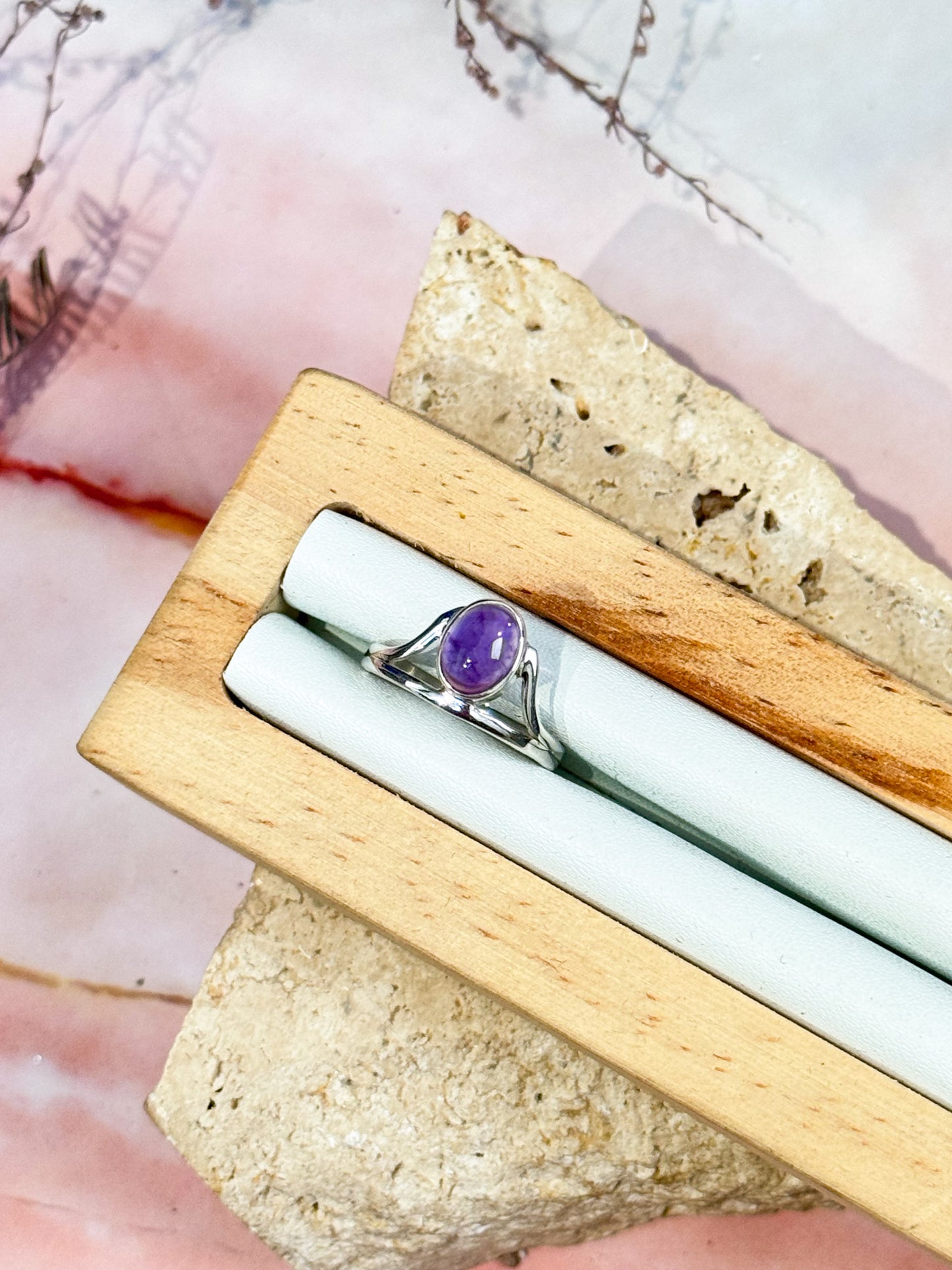 Dainty Amethyst Ring - Size 6