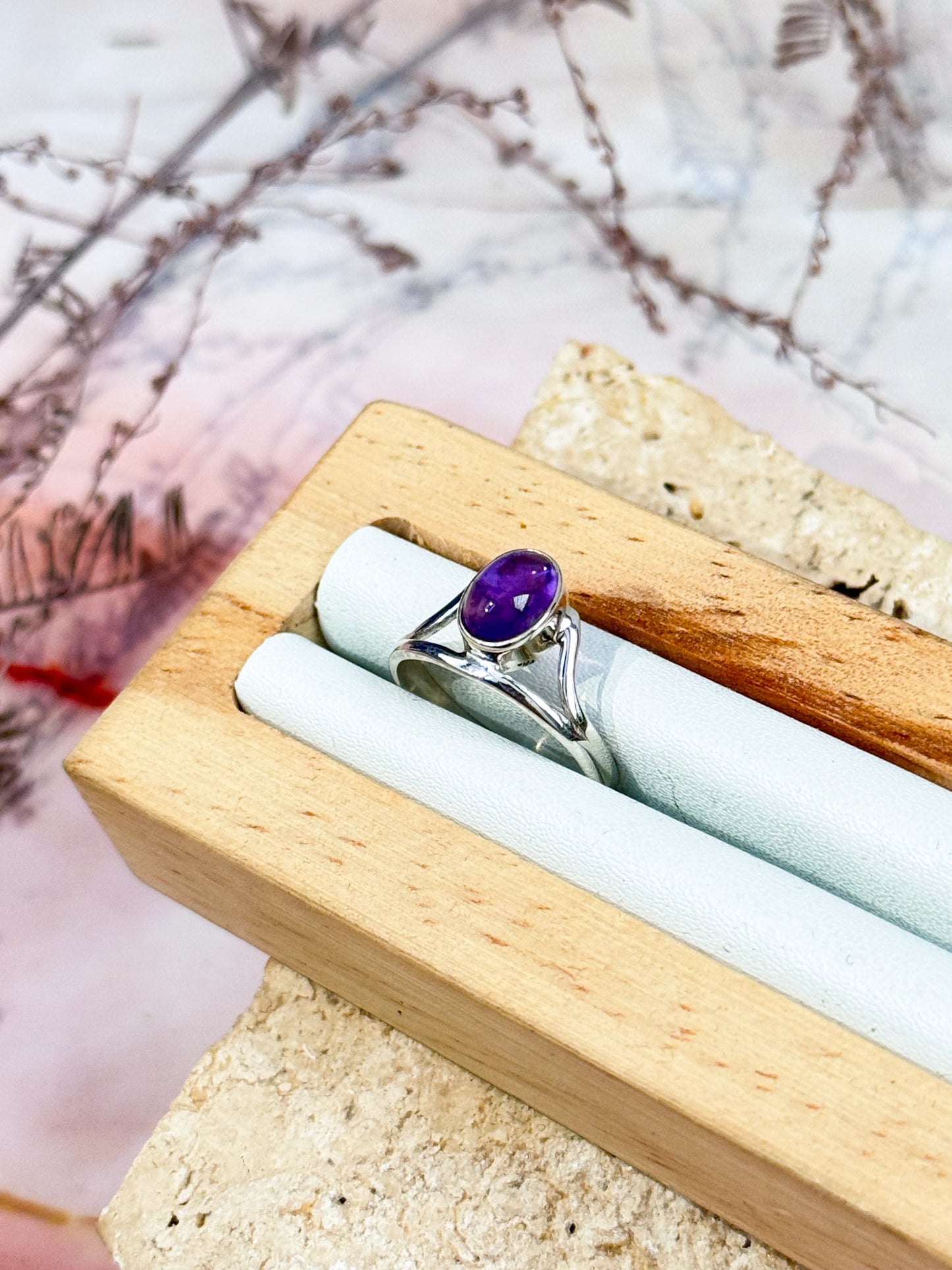 Dainty Amethyst Ring - Size 6