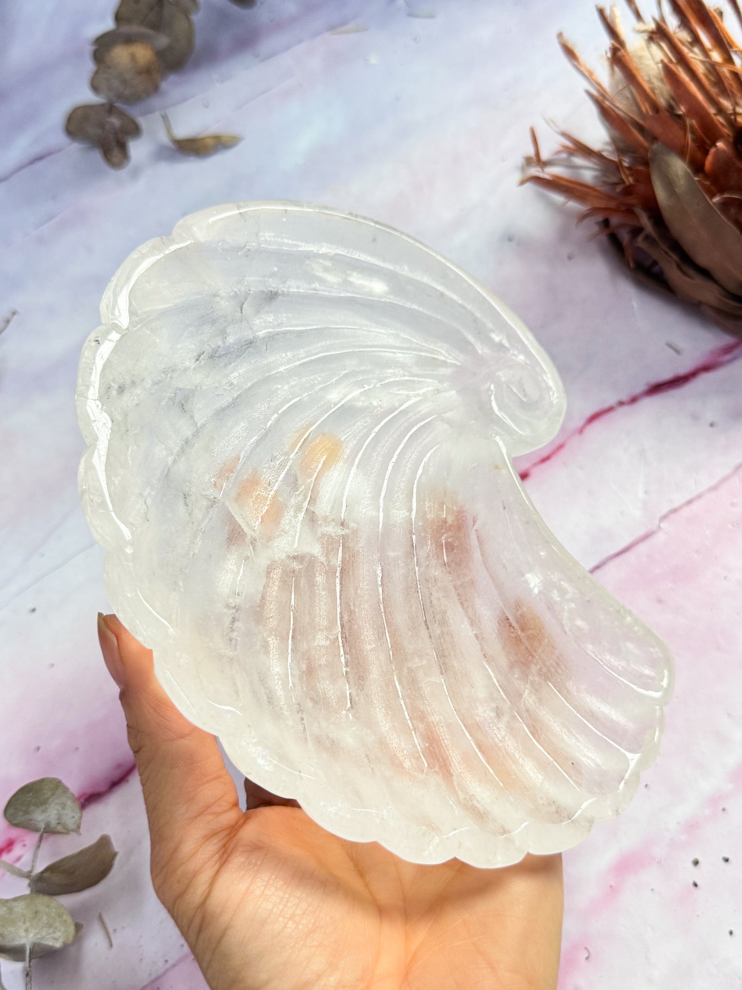 Clear Quartz Shell Bowl