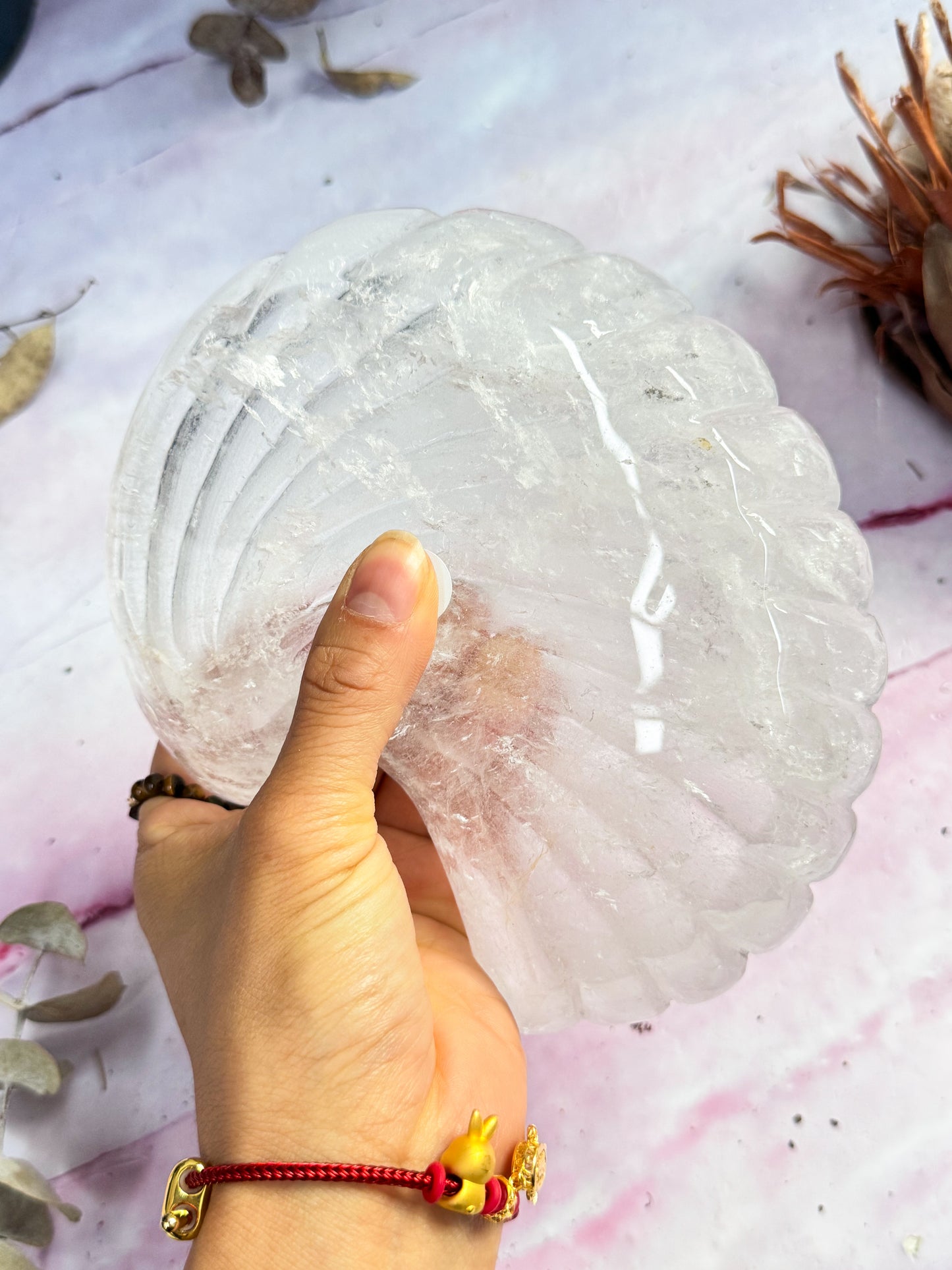 Clear Quartz Shell Bowl