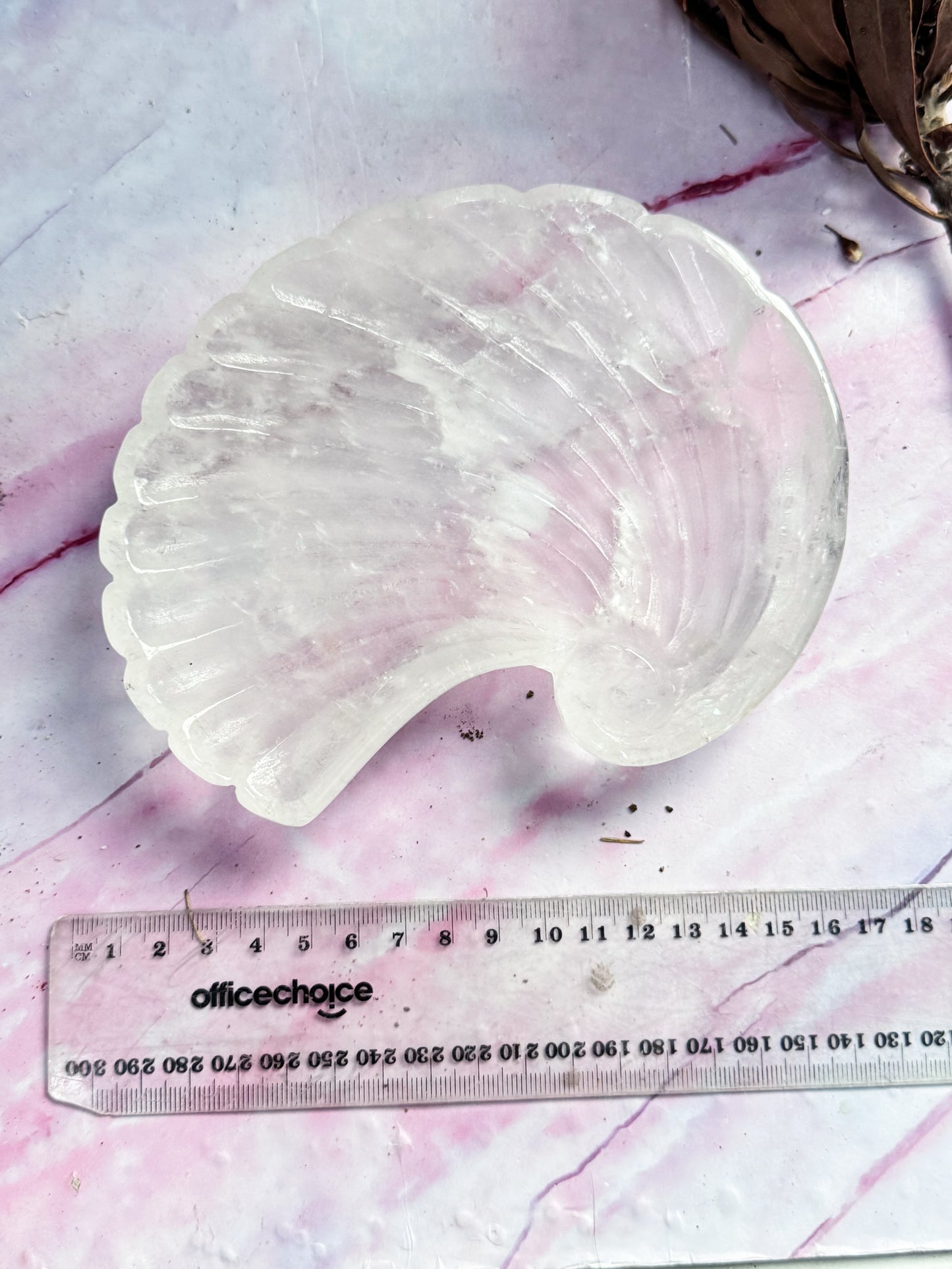 Clear Quartz Shell Bowl