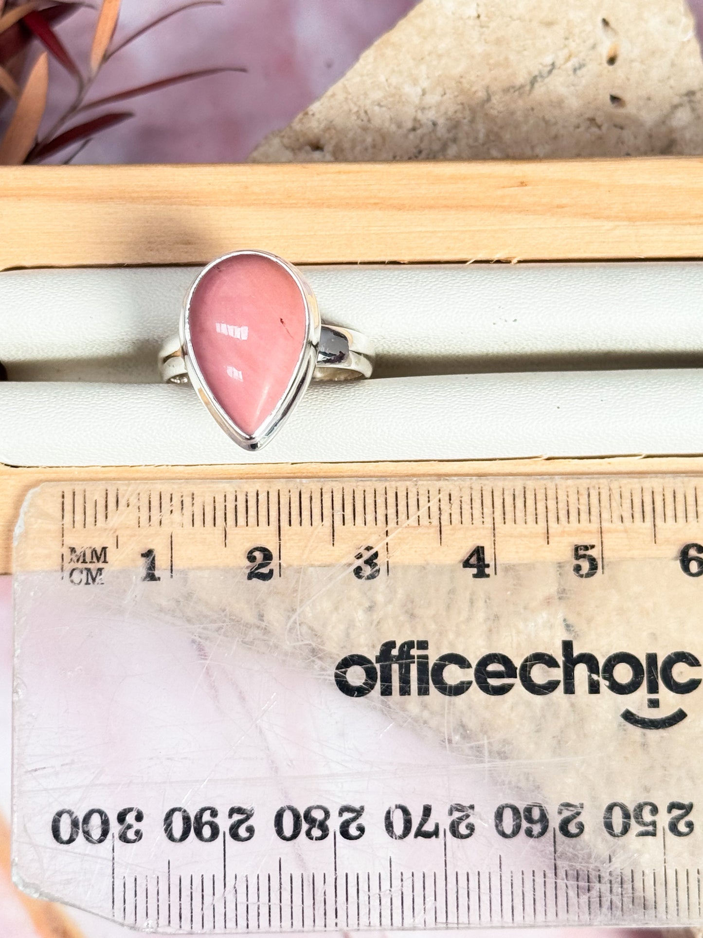 Australian Pink Opal Ring - Size 6.5