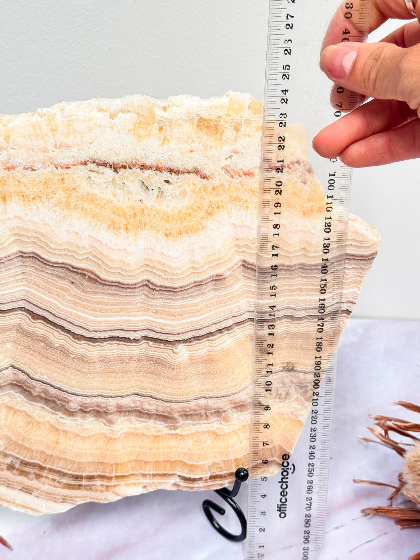 Tri-Coloured Calcite Slice