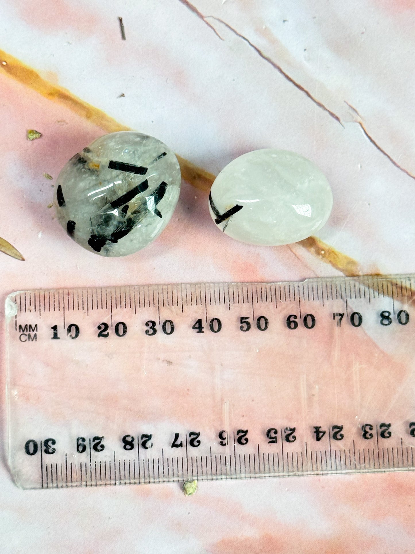 Tourmilated Quartz Tumbles