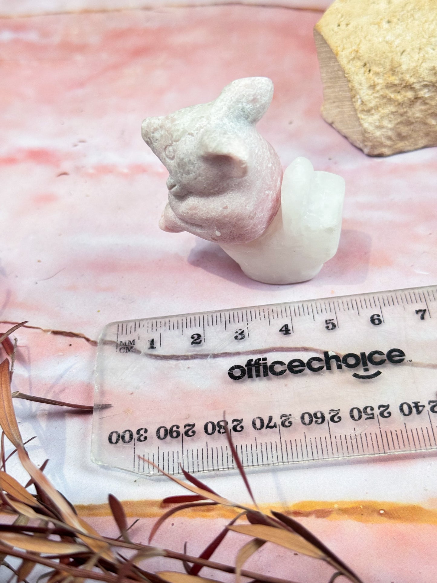 Pink Opal Toilet Pig Carvings