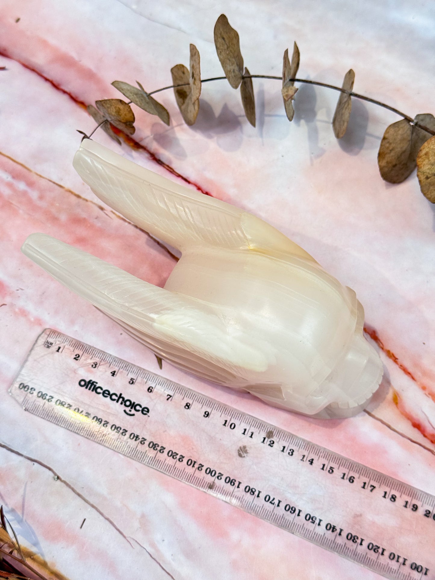 Mangano Calcite Winged Skull