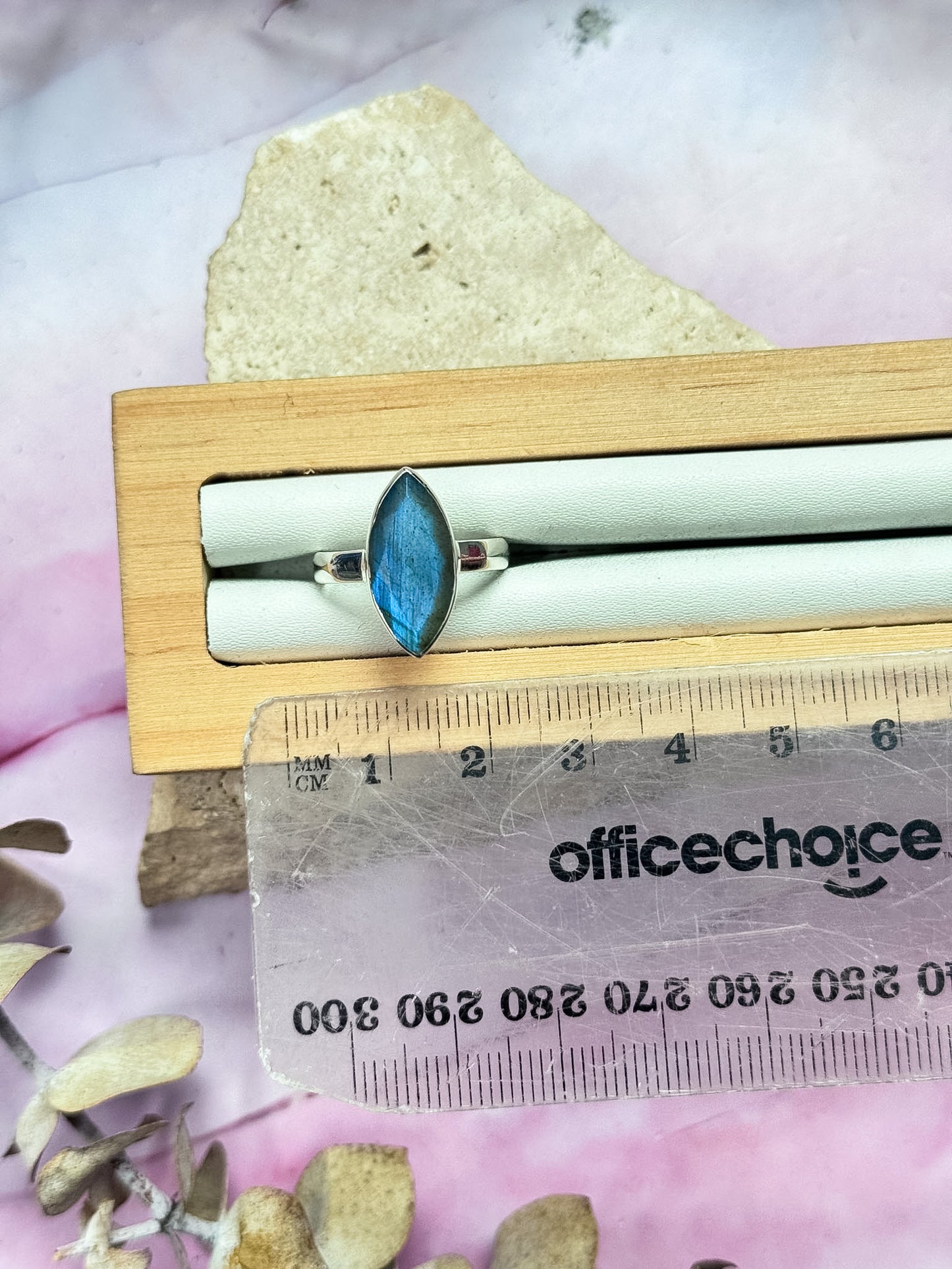 Faceted Labradorite Ring - Size 7