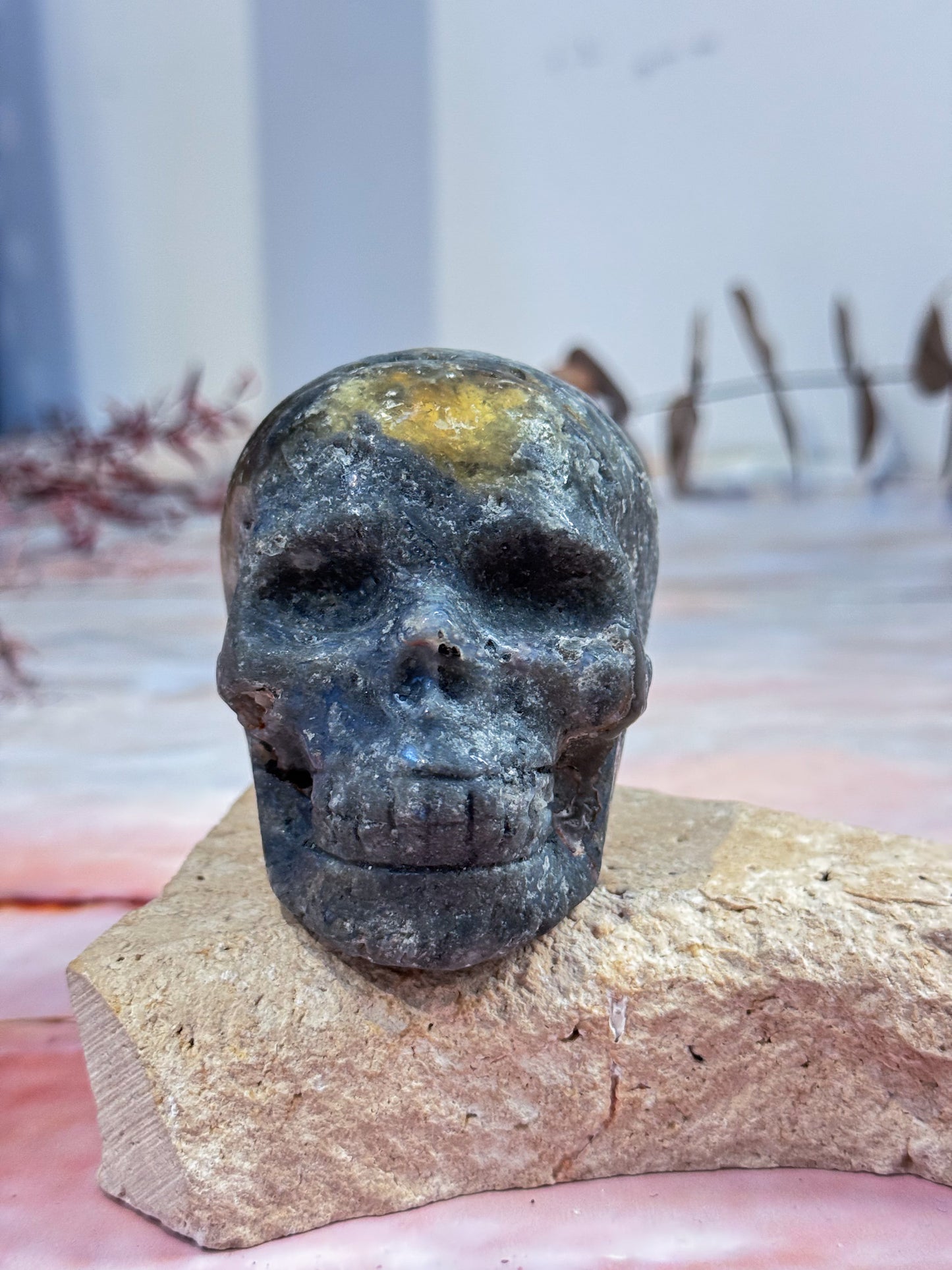 Sphalerite with Calcite Skull #1