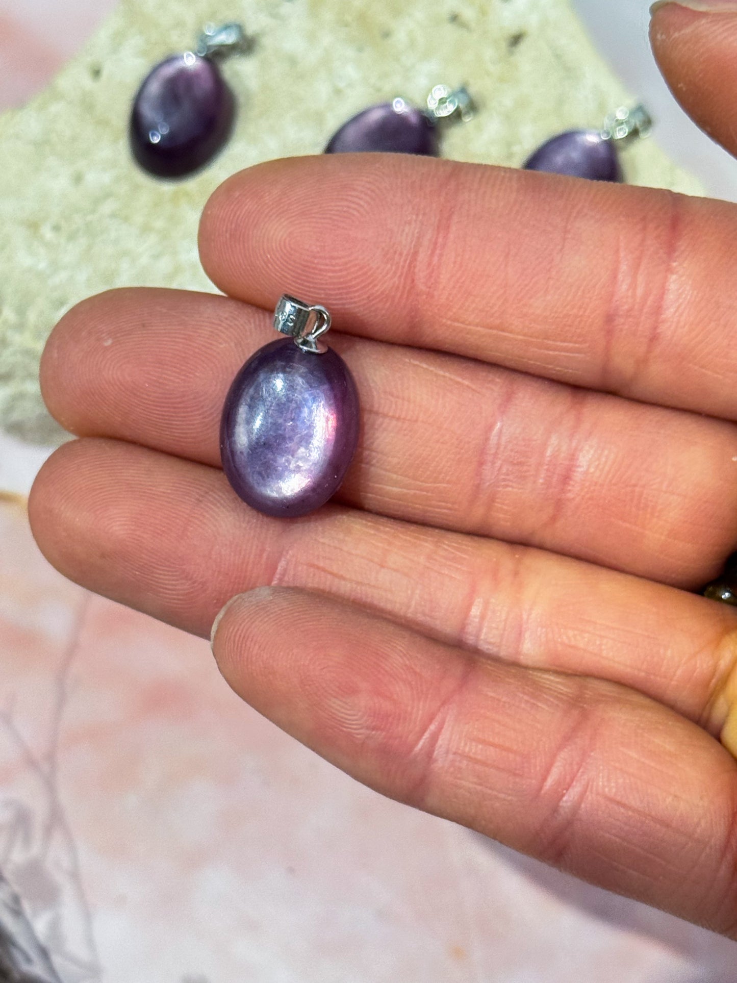 Purple Mica Pendants