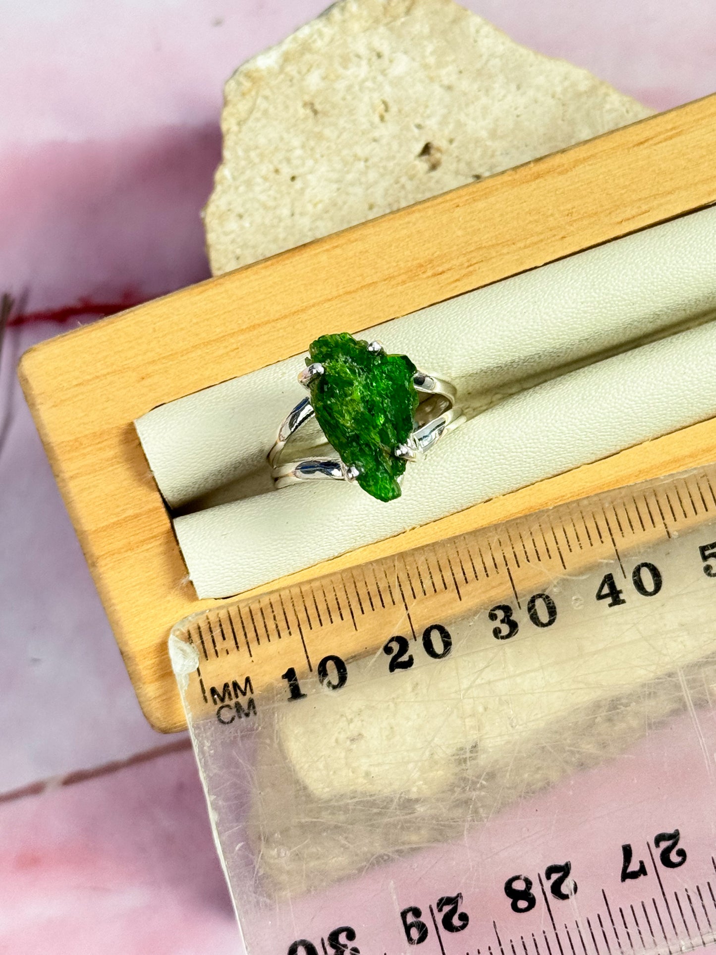 Chrome Diopside Ring - Size 6