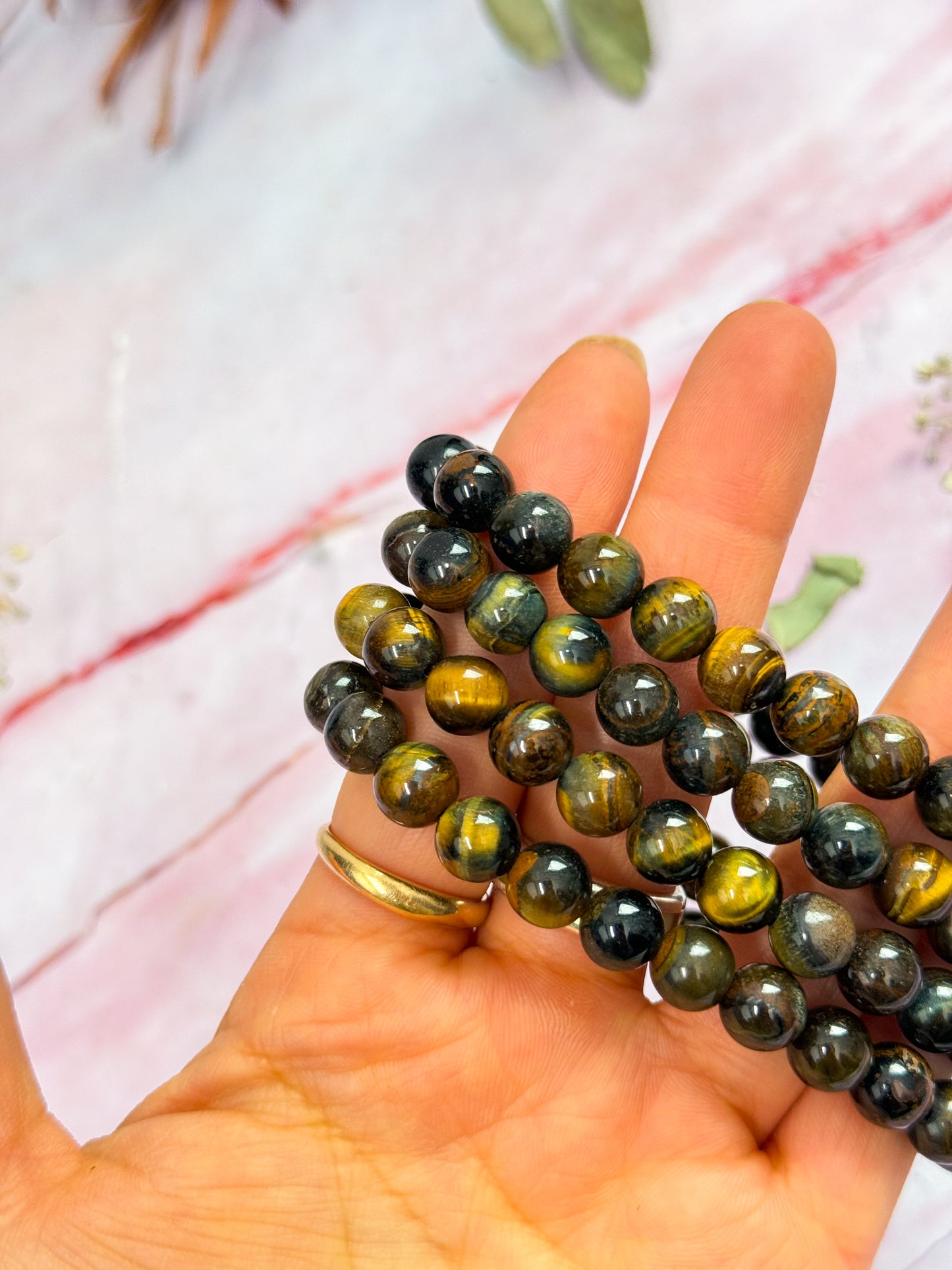 Blue and Gold Tigers Eye Bracelets