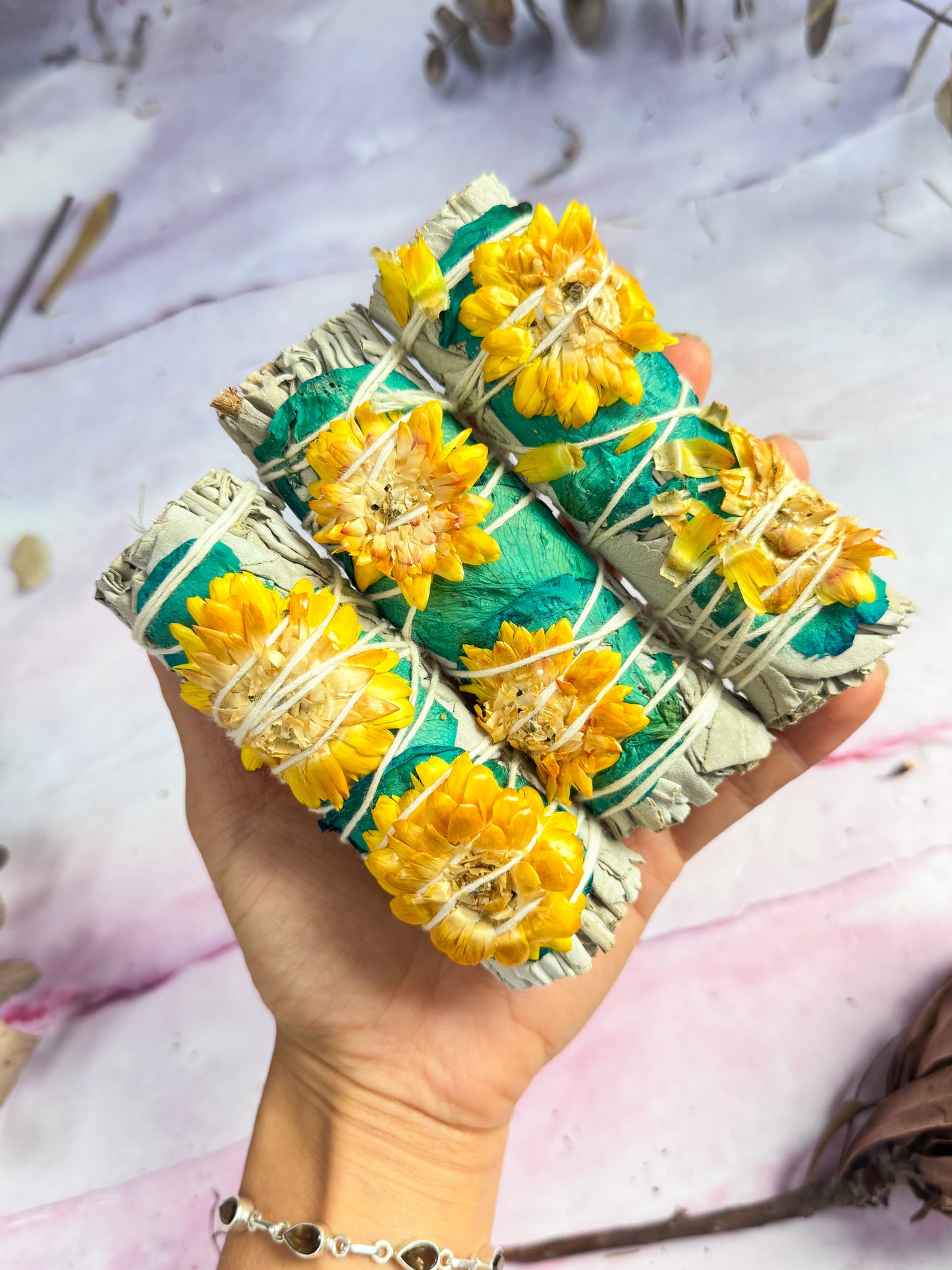 Sage with Daisy Smudge Sticks