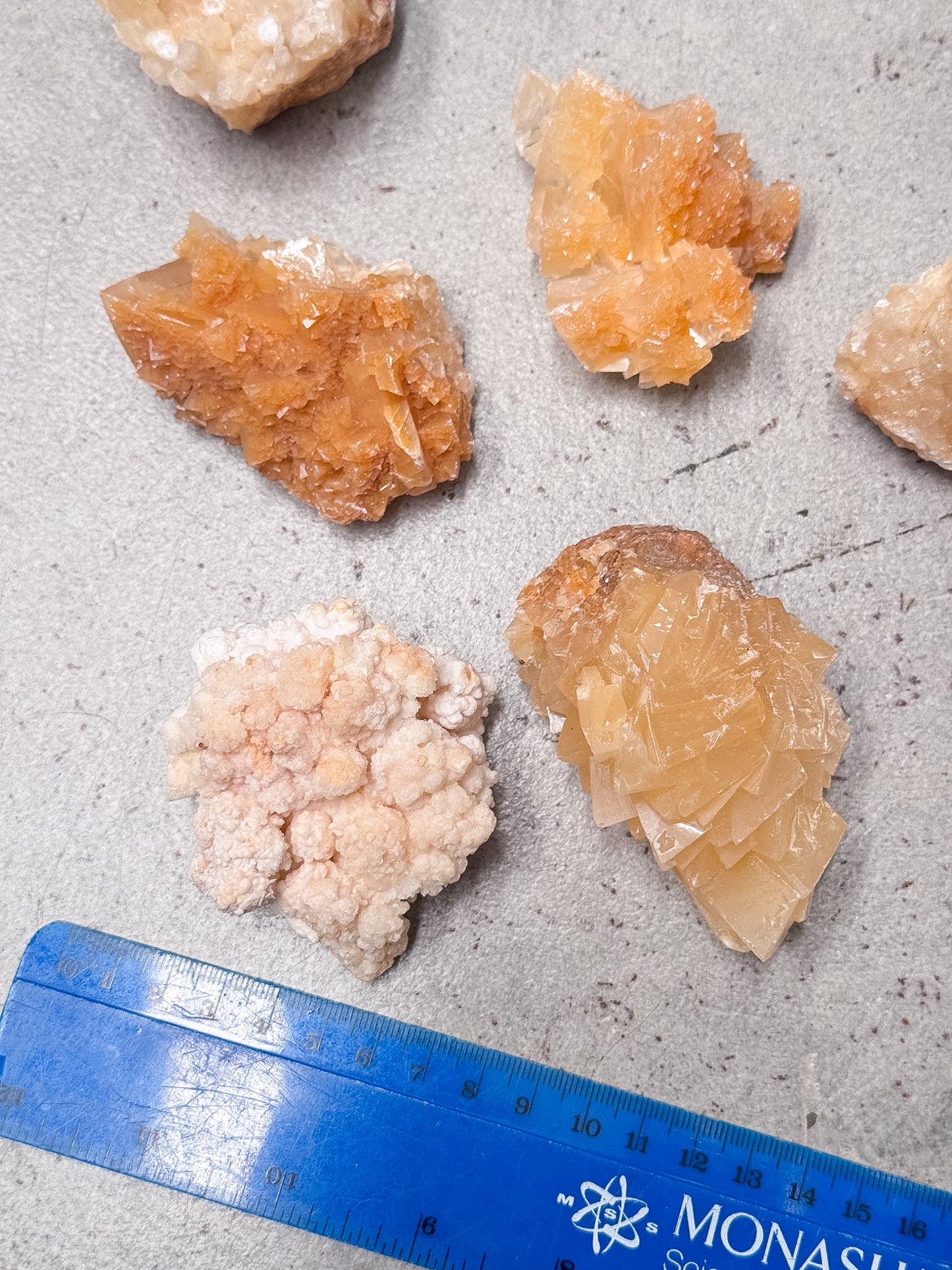 Cave Calcite and Aragonite Clusters