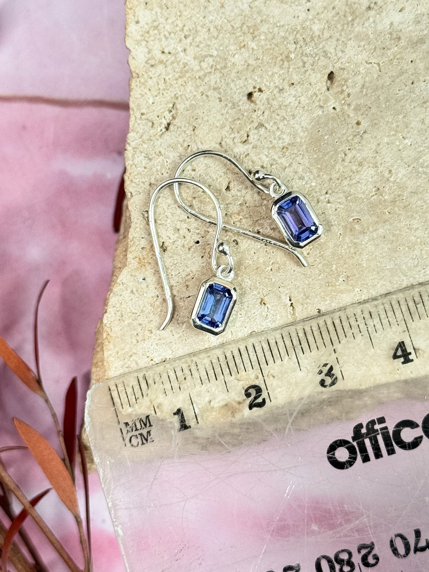 Rare Tanzanite Faceted Earrings