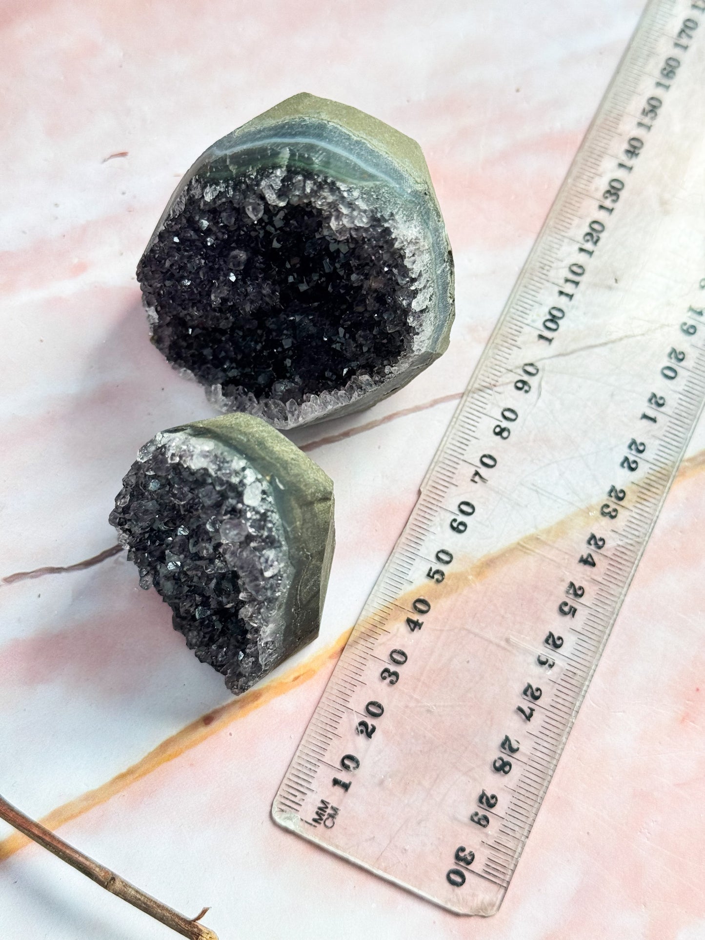 Black Amethyst Clusters