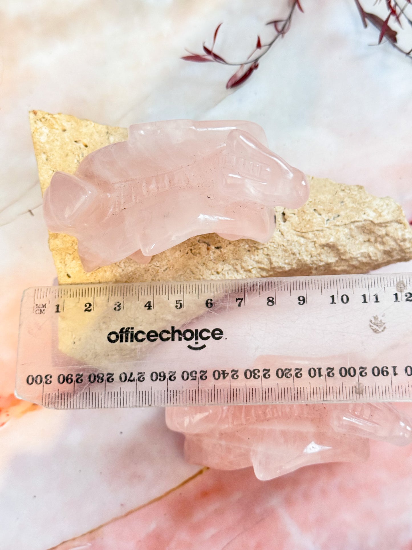 Rose Quartz Dragon Carving
