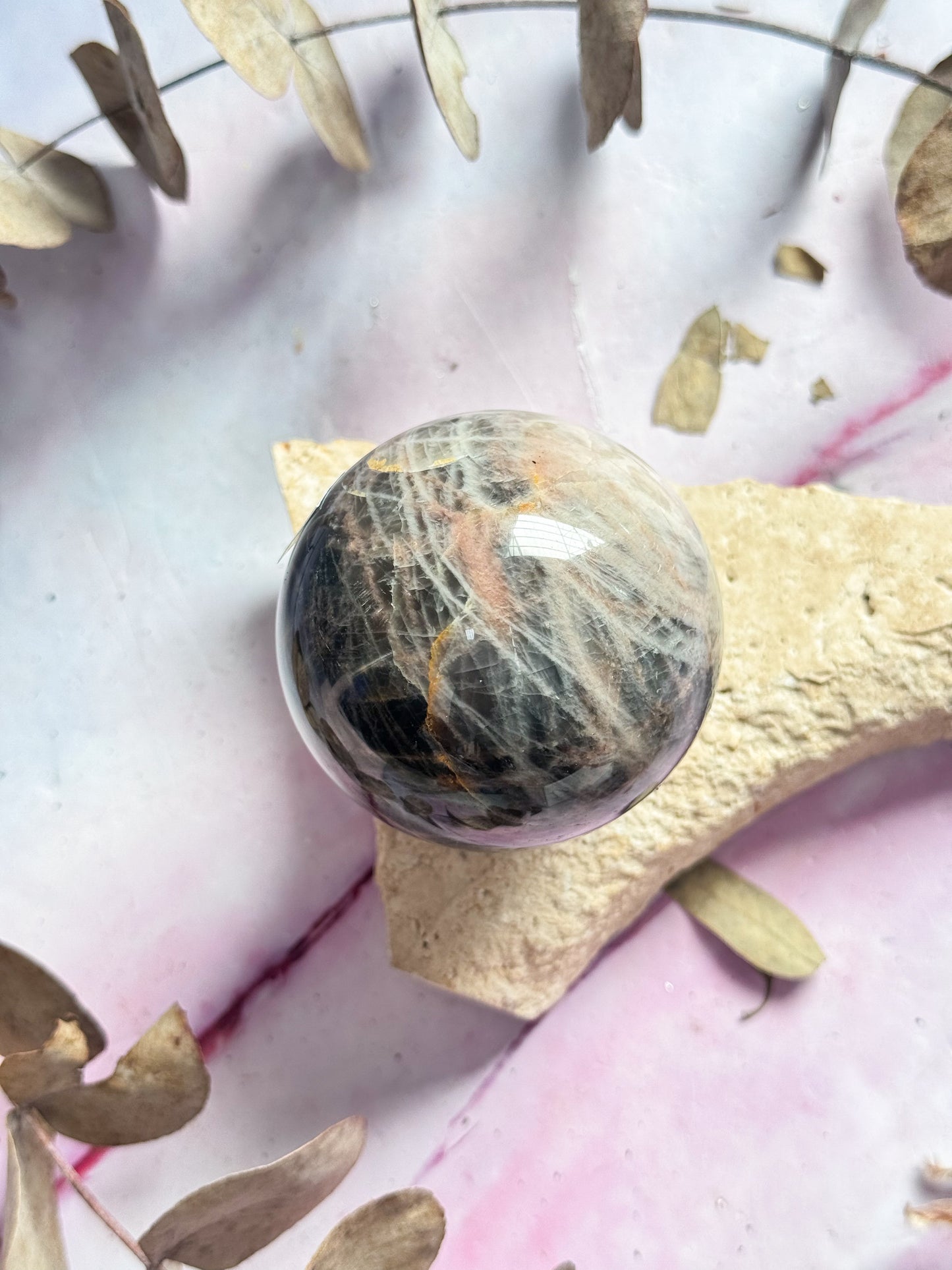 Black Moonstone Sphere