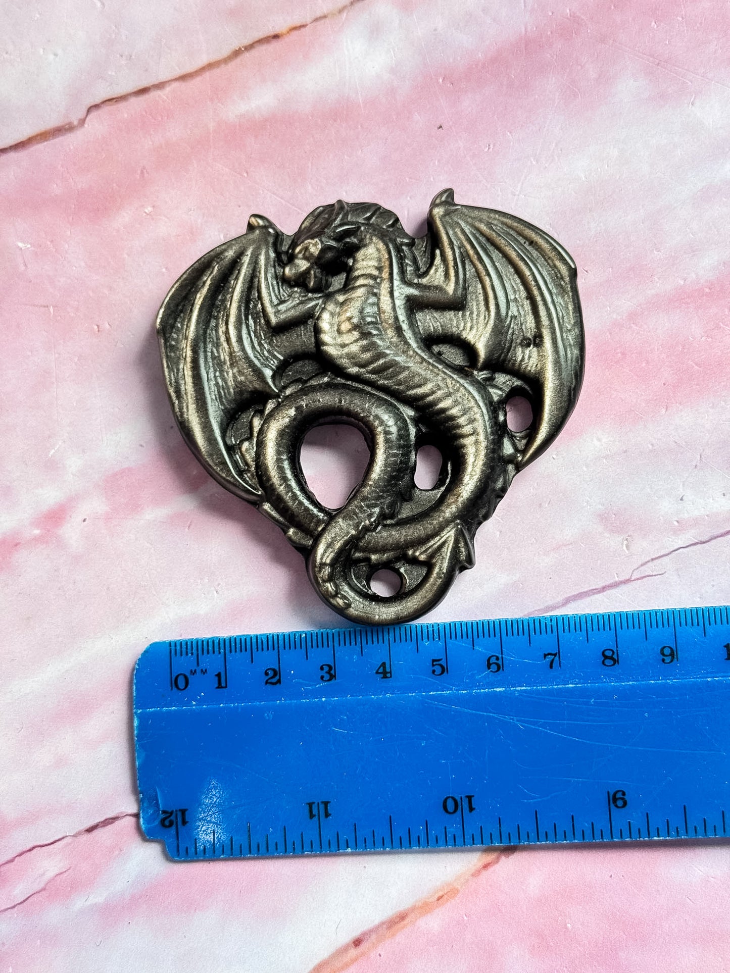 Silver Sheen Obsidian Dragon