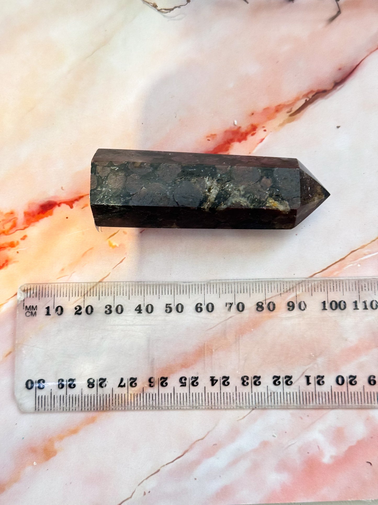 Garnet in Arfvedsonite Points