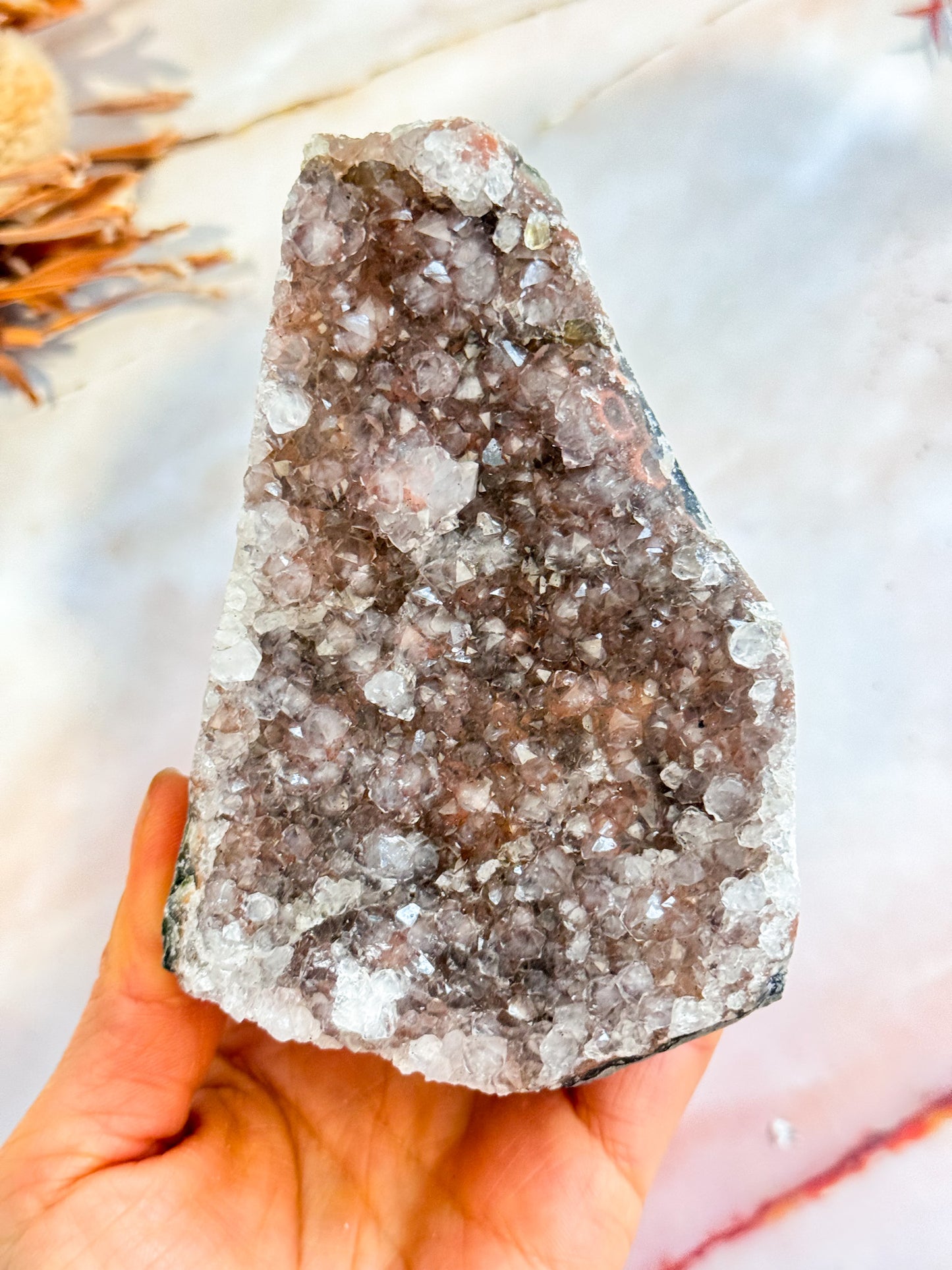 Red Amethyst Cluster