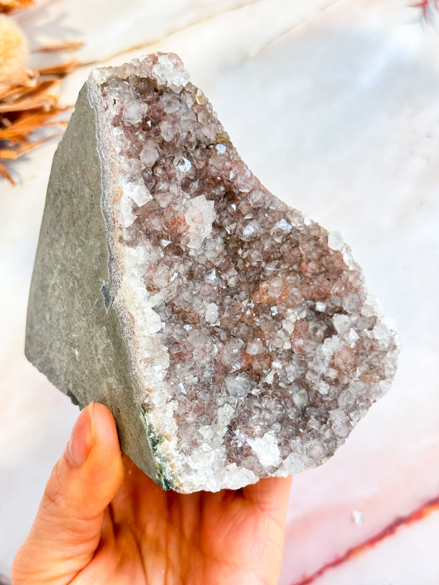 Red Amethyst Cluster