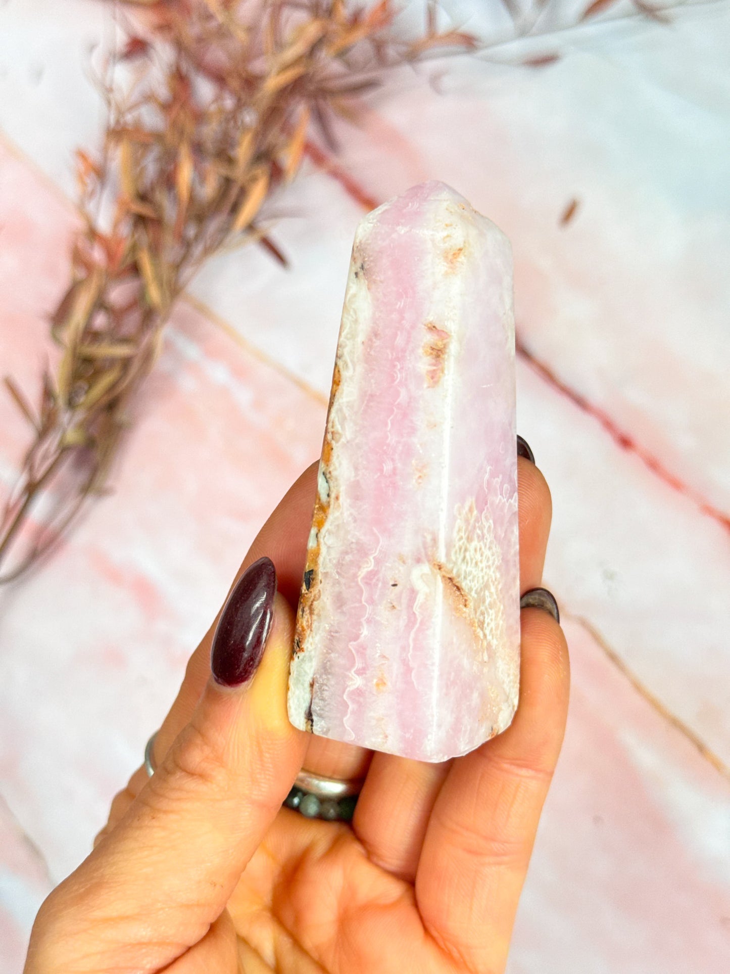 Pink Aragonite Points