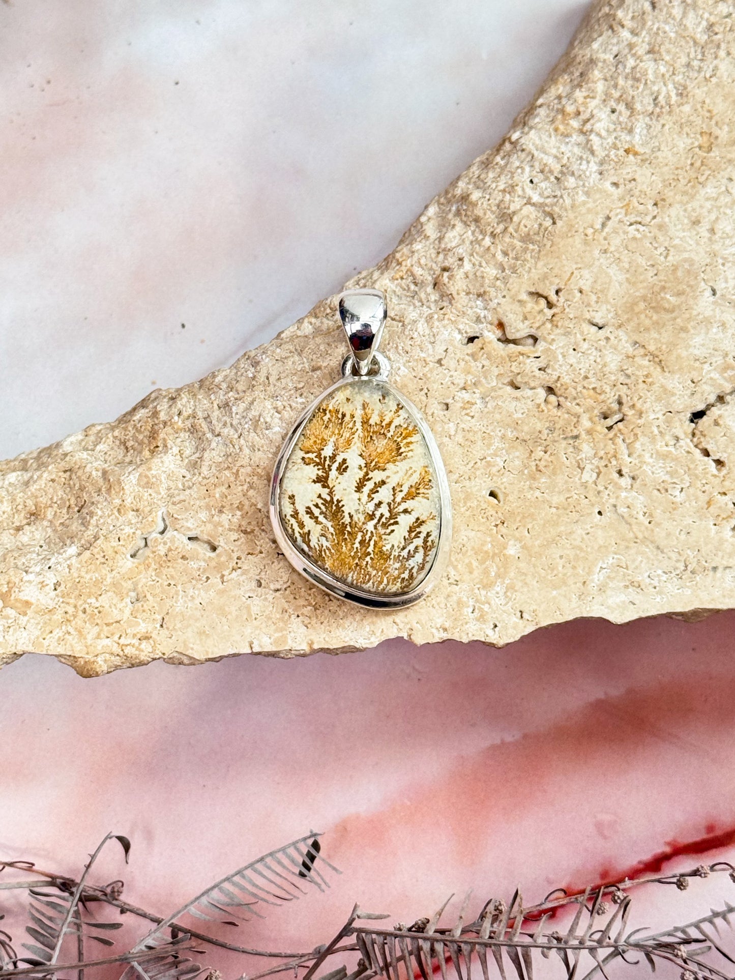 Dendritic Psilomelane Pendants