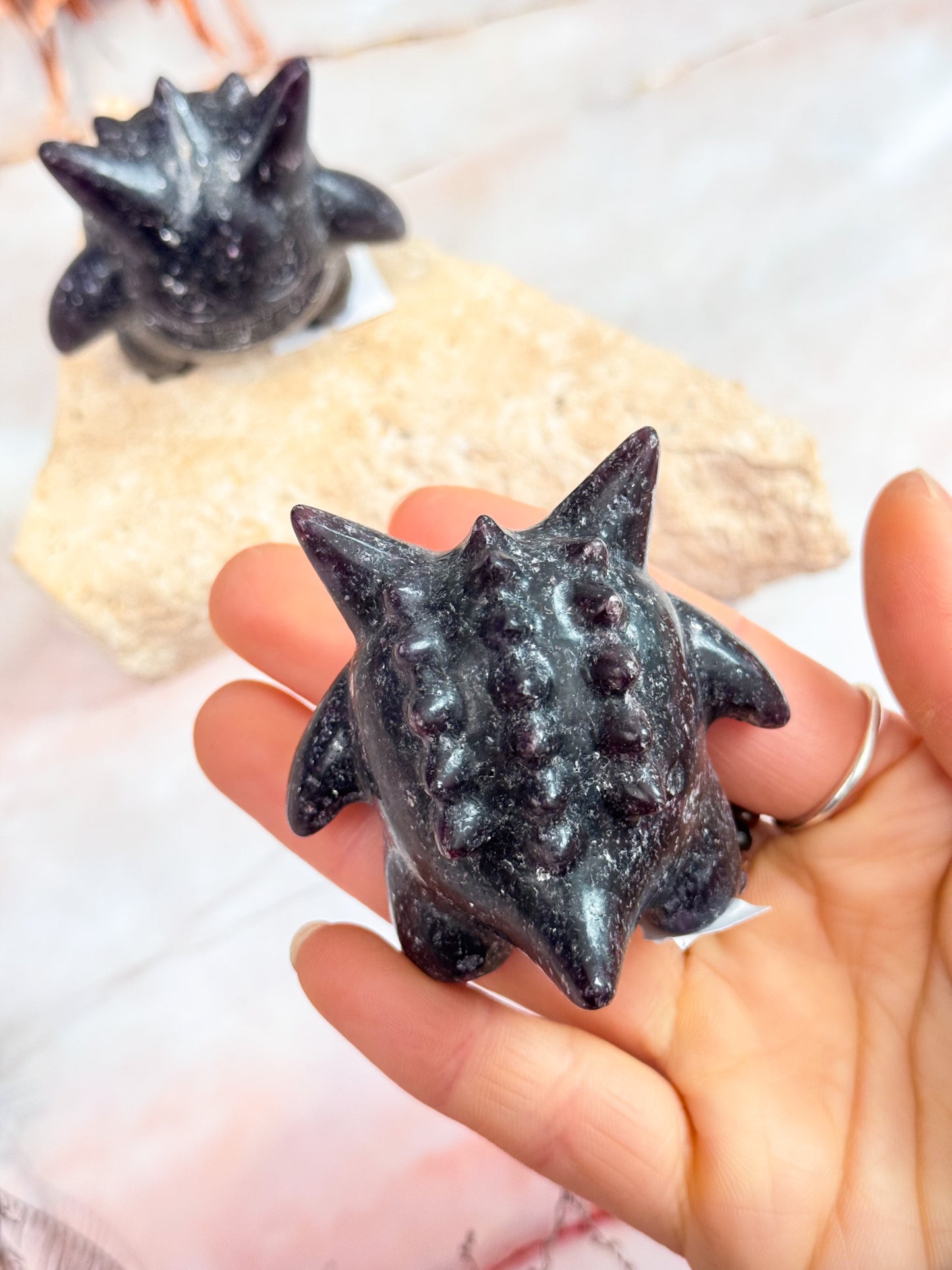 Lepidolite Carvings