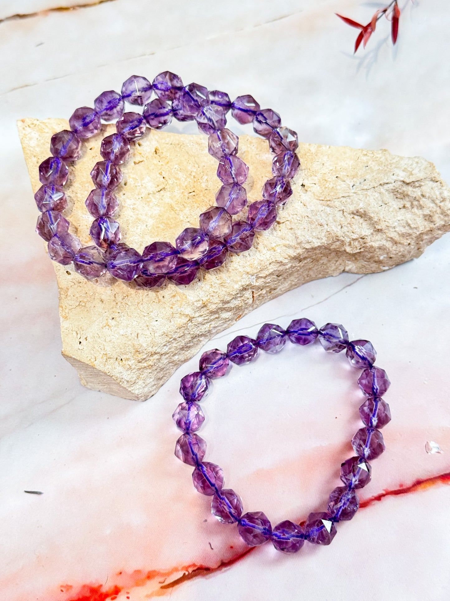 Faceted Amethyst Bracelets