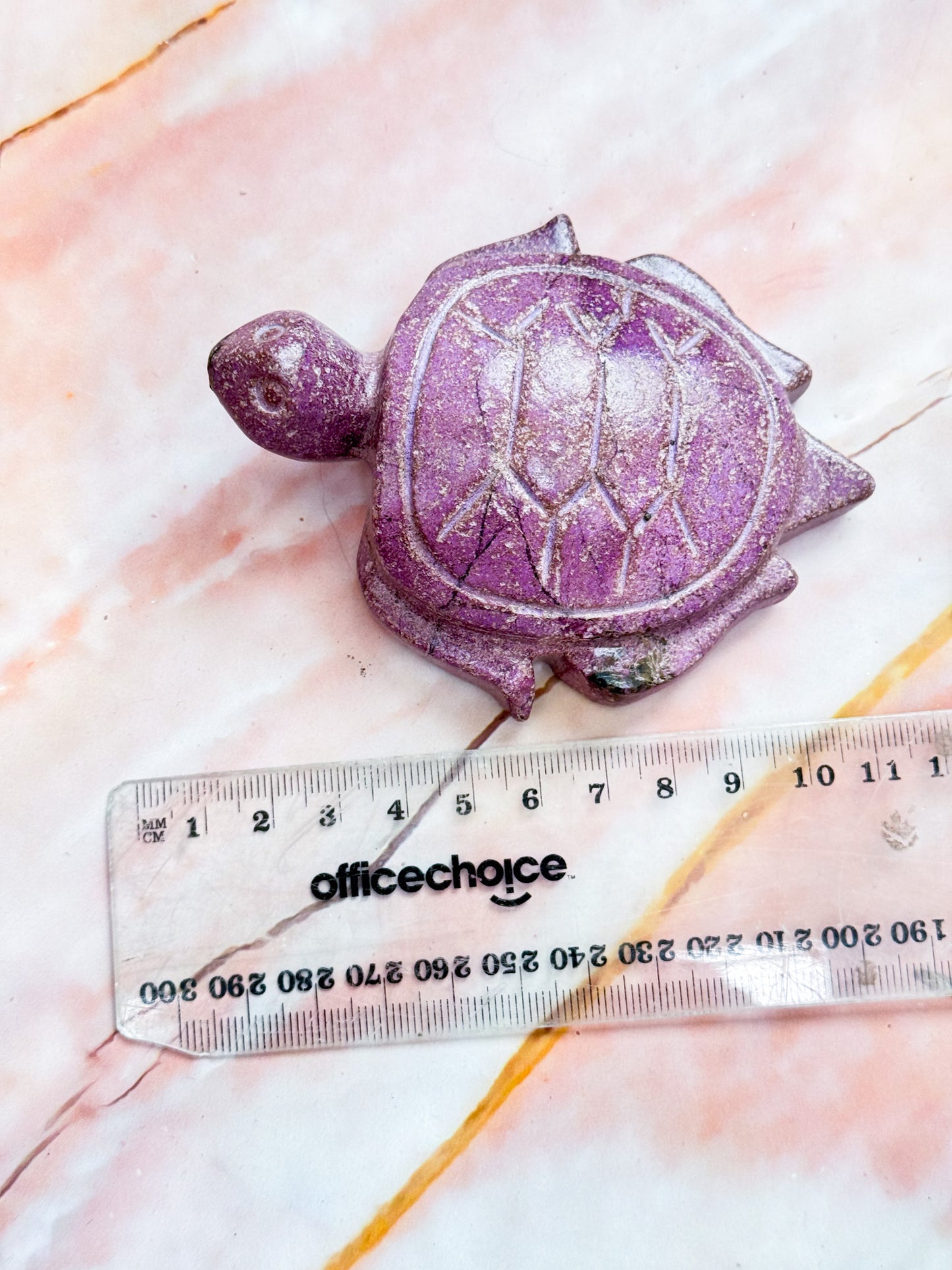 Atlantasite Turtle Carving
