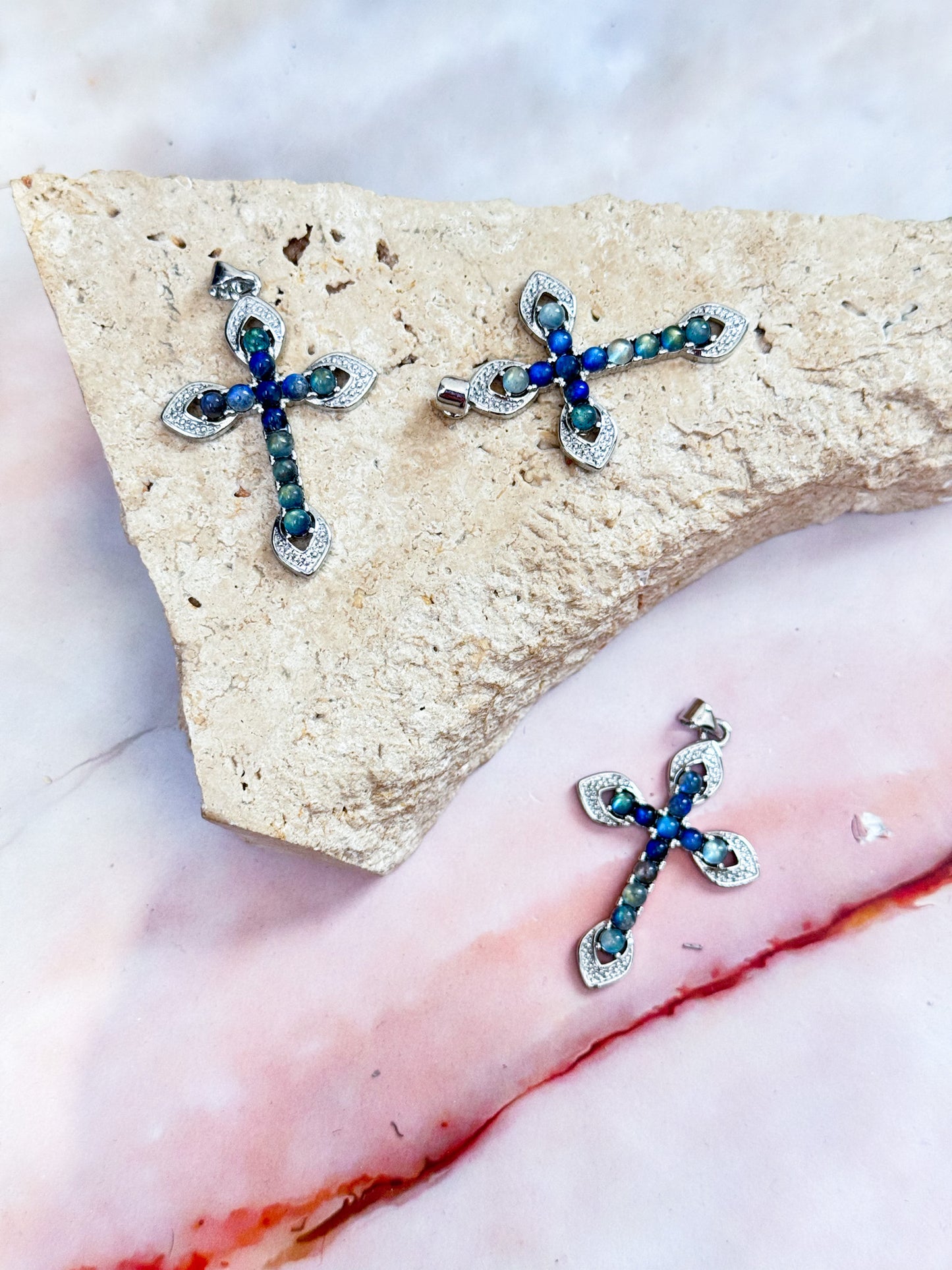 Labradorite Cross Pendants