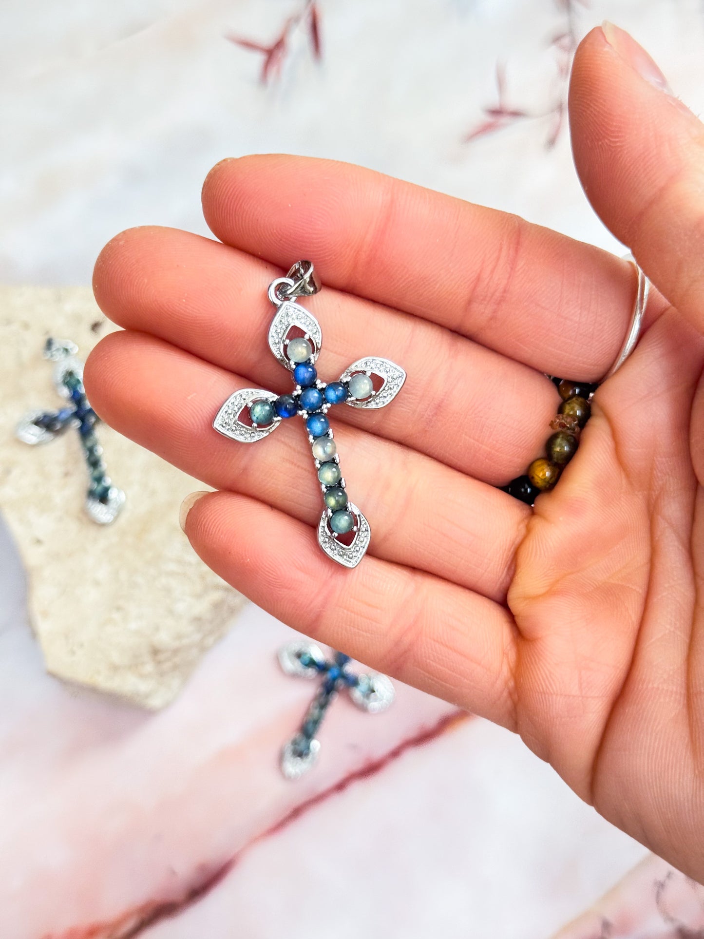 Labradorite Cross Pendants
