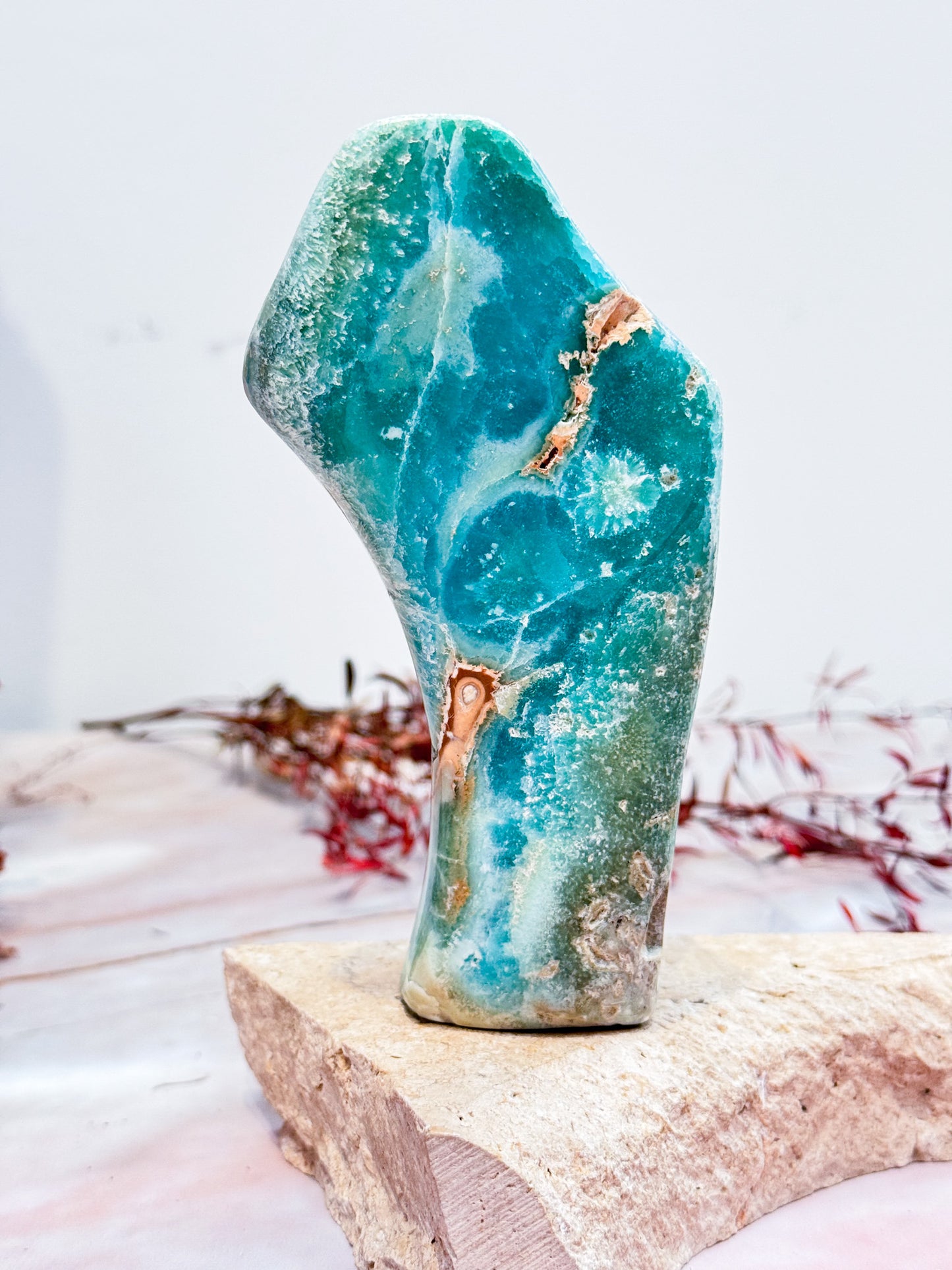 Blue Aragonite Freeform