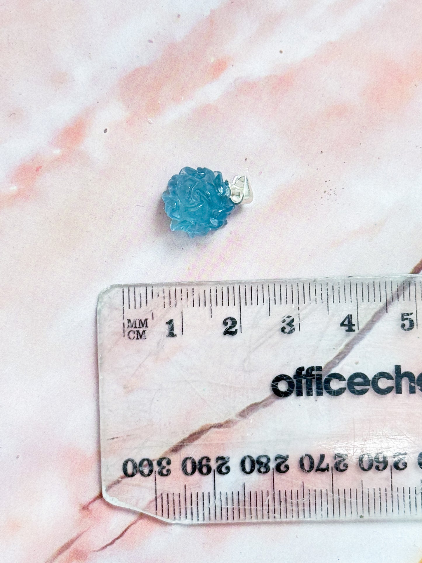 Aquamarine Flower Pendants