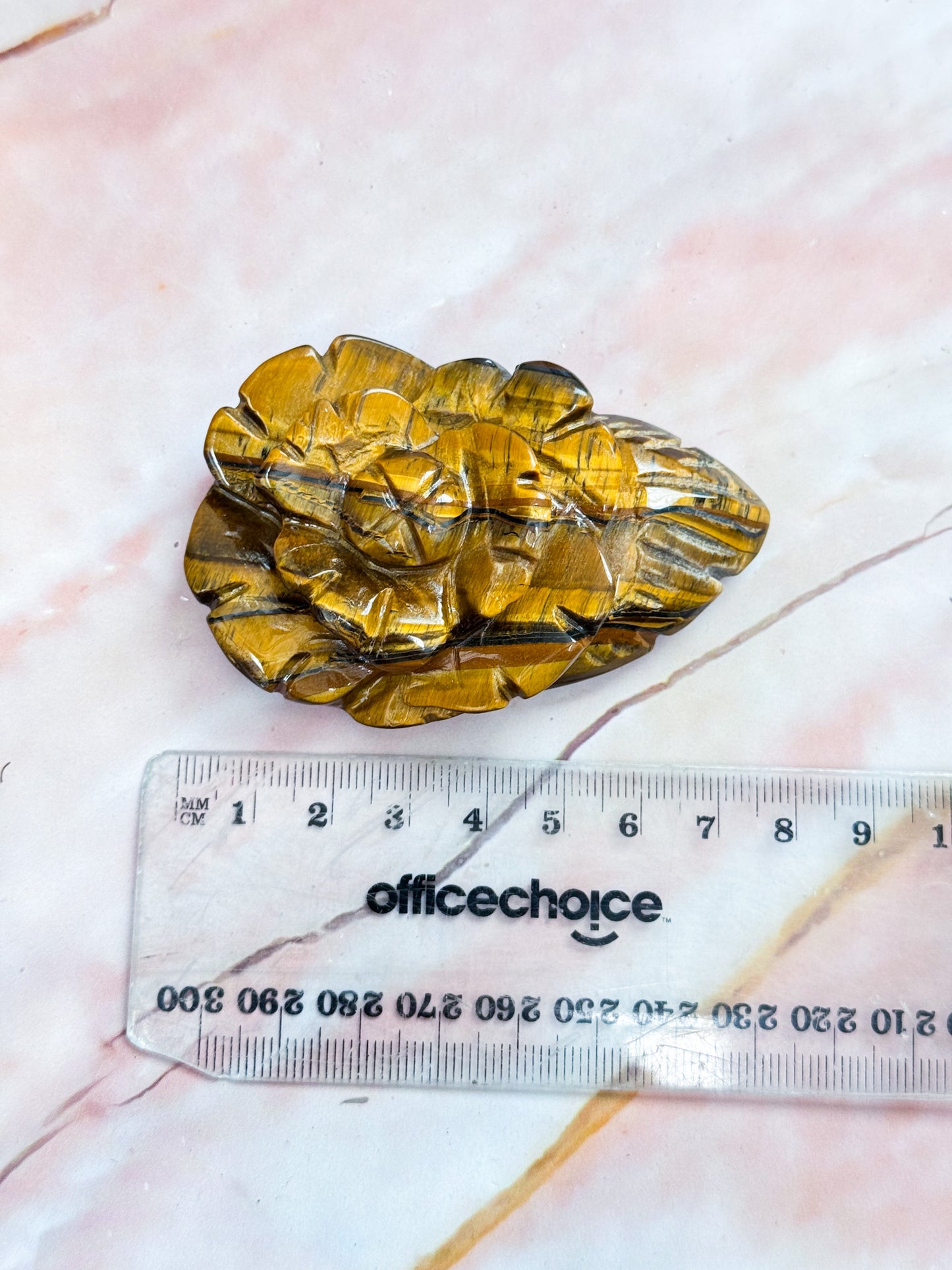 Tigers Eye Rose Carvings