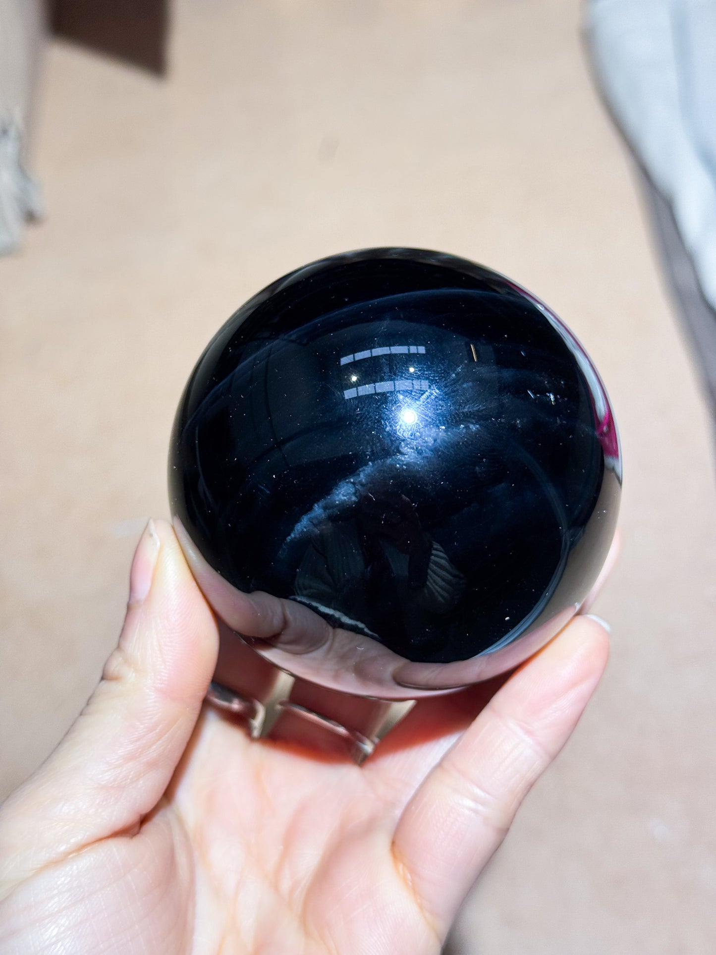 Midnight Lace Obsidian Sphere