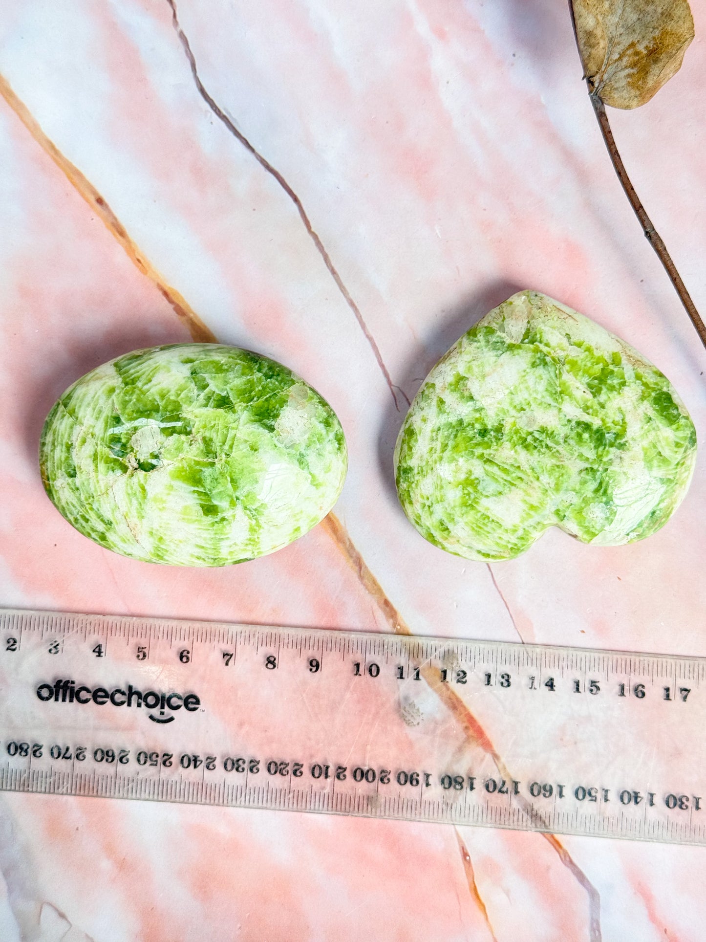 Tremolite Palmstones and Hearts