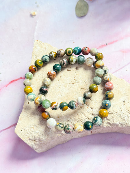 Orbicular Ocean Jasper Bracelets