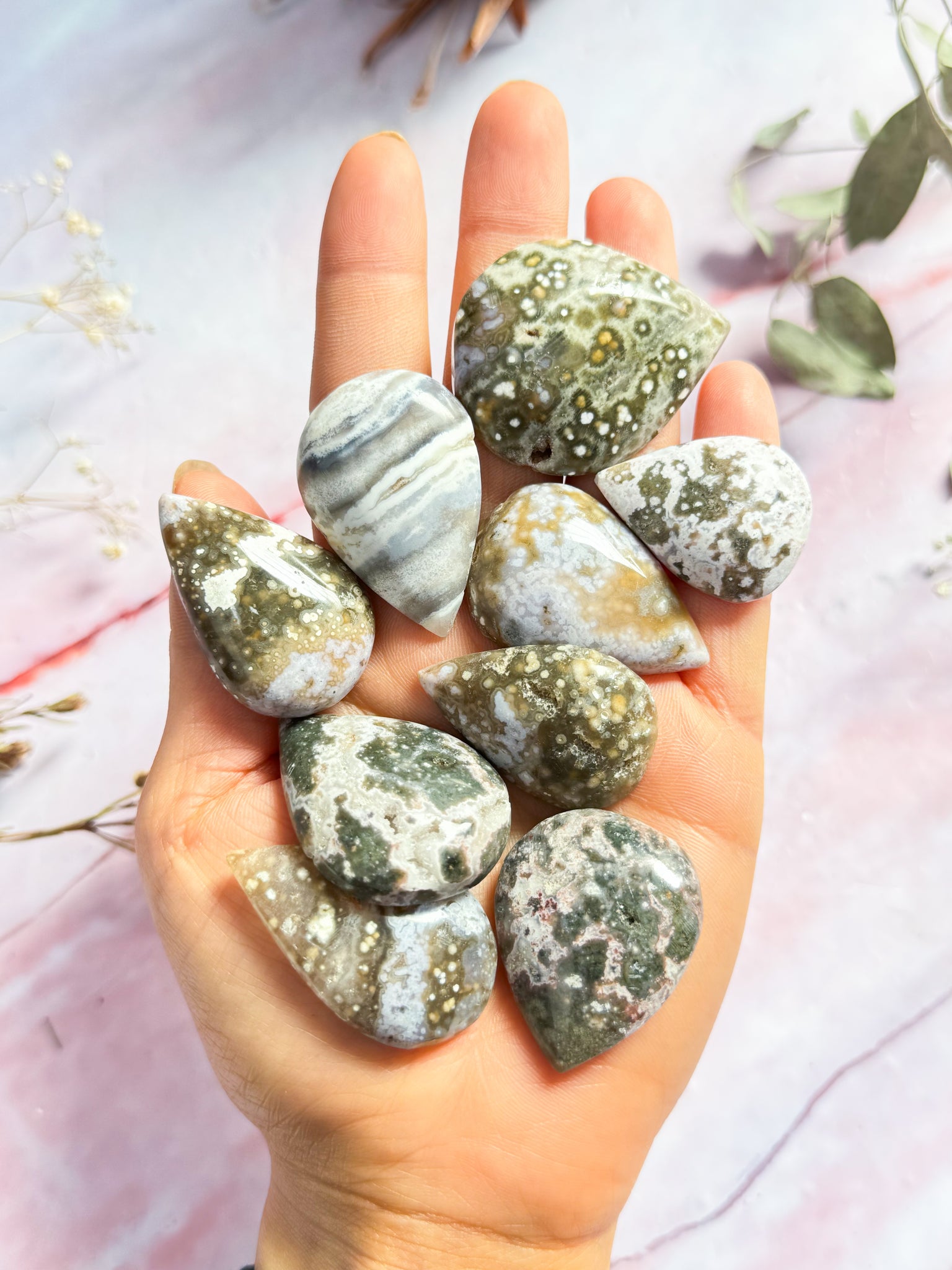 Orbicular Ocean Jasper Cabs