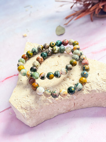 Orbicular Ocean Jasper Bracelets