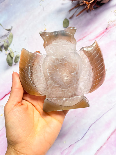 Agate Owl Carving