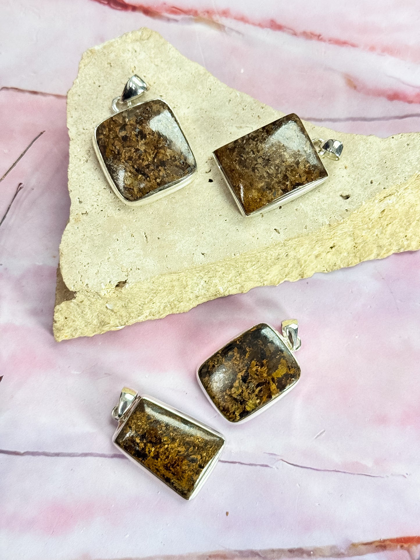 Bronzite Pendants