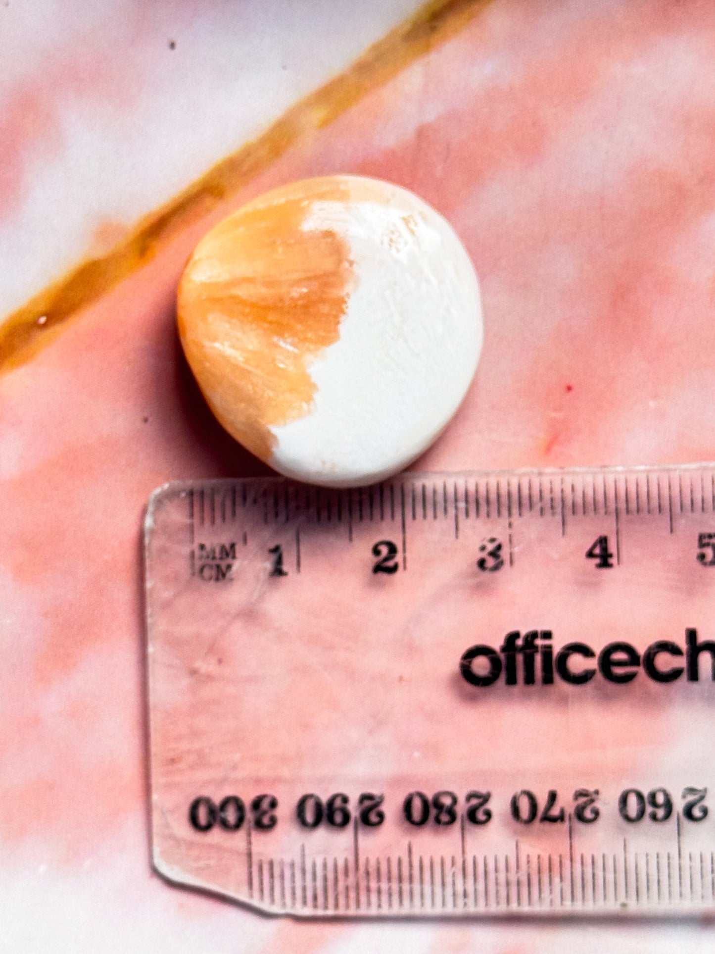 Peach Scolecite Mini Palmstones