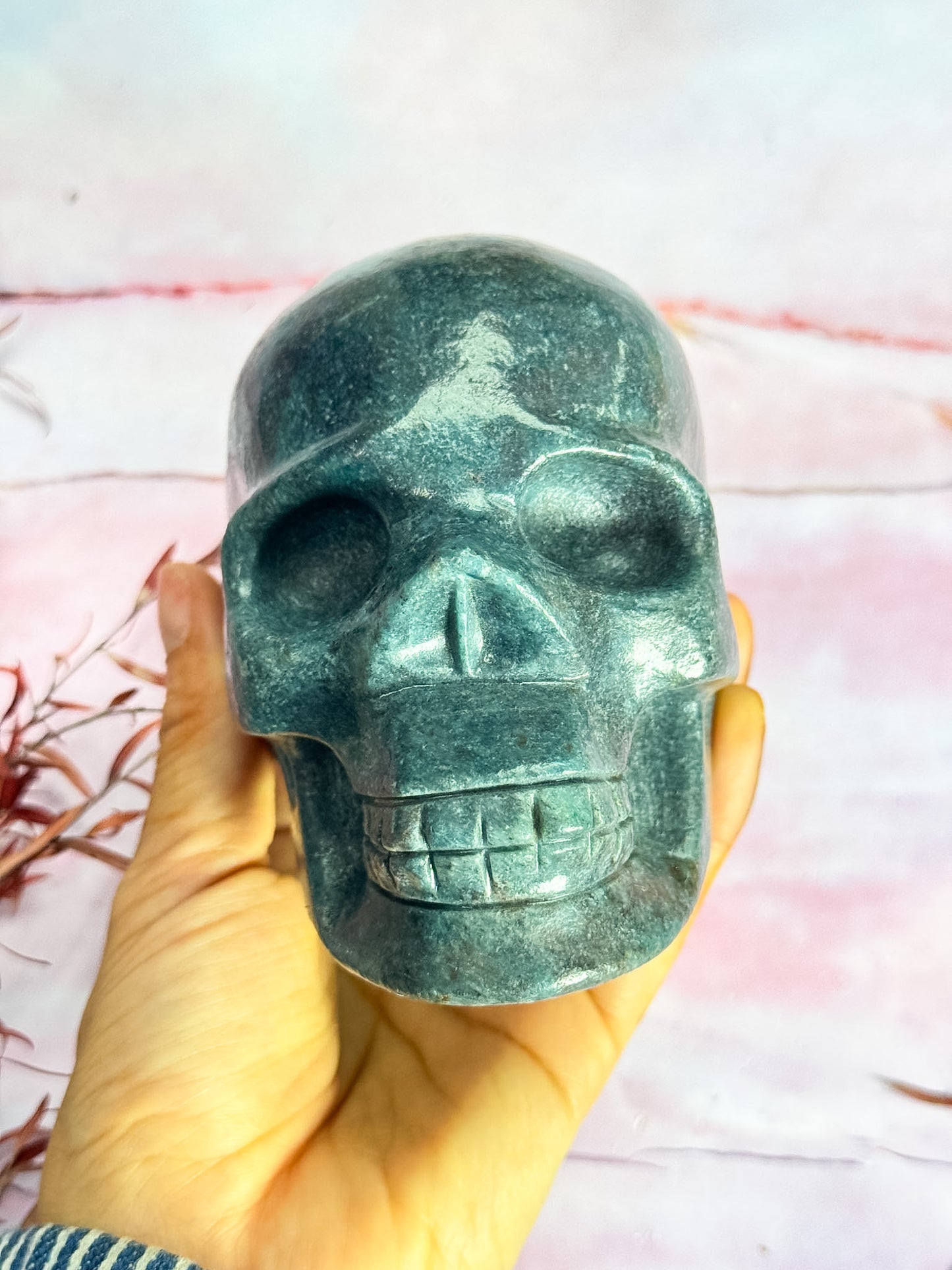 Ruby in Kyanite Skull