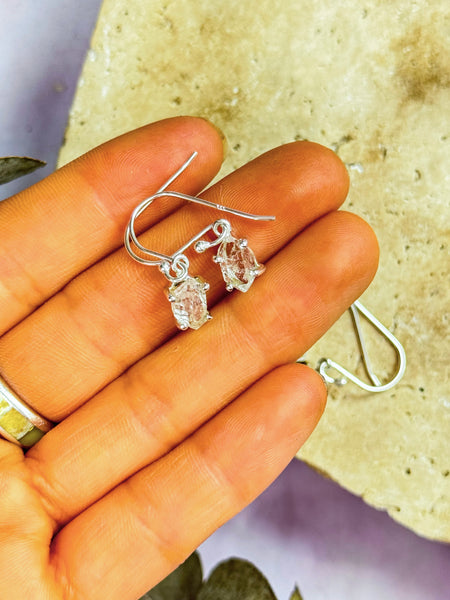 Herkimer Diamond Hanging Earrings