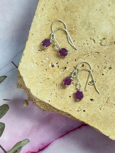 Ruby Stalactite Hanging Earrings