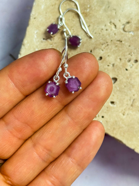 Ruby Stalactite Hanging Earrings